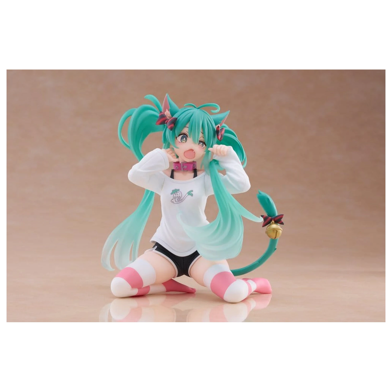 Hatsune Miku PVC Socha Stolová Roztomilá Figúrka Hatsune Miku Cat Ear T-Shirt Ver. 13 cm produktová fotografia