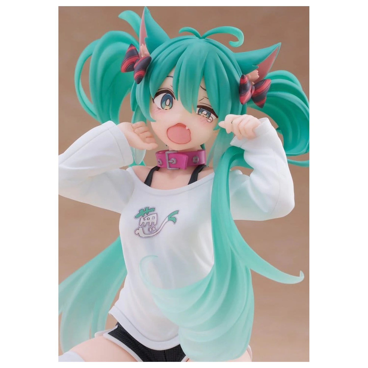 Hatsune Miku PVC Socha Stolová Roztomilá Figúrka Hatsune Miku Cat Ear T-Shirt Ver. 13 cm produktová fotografia