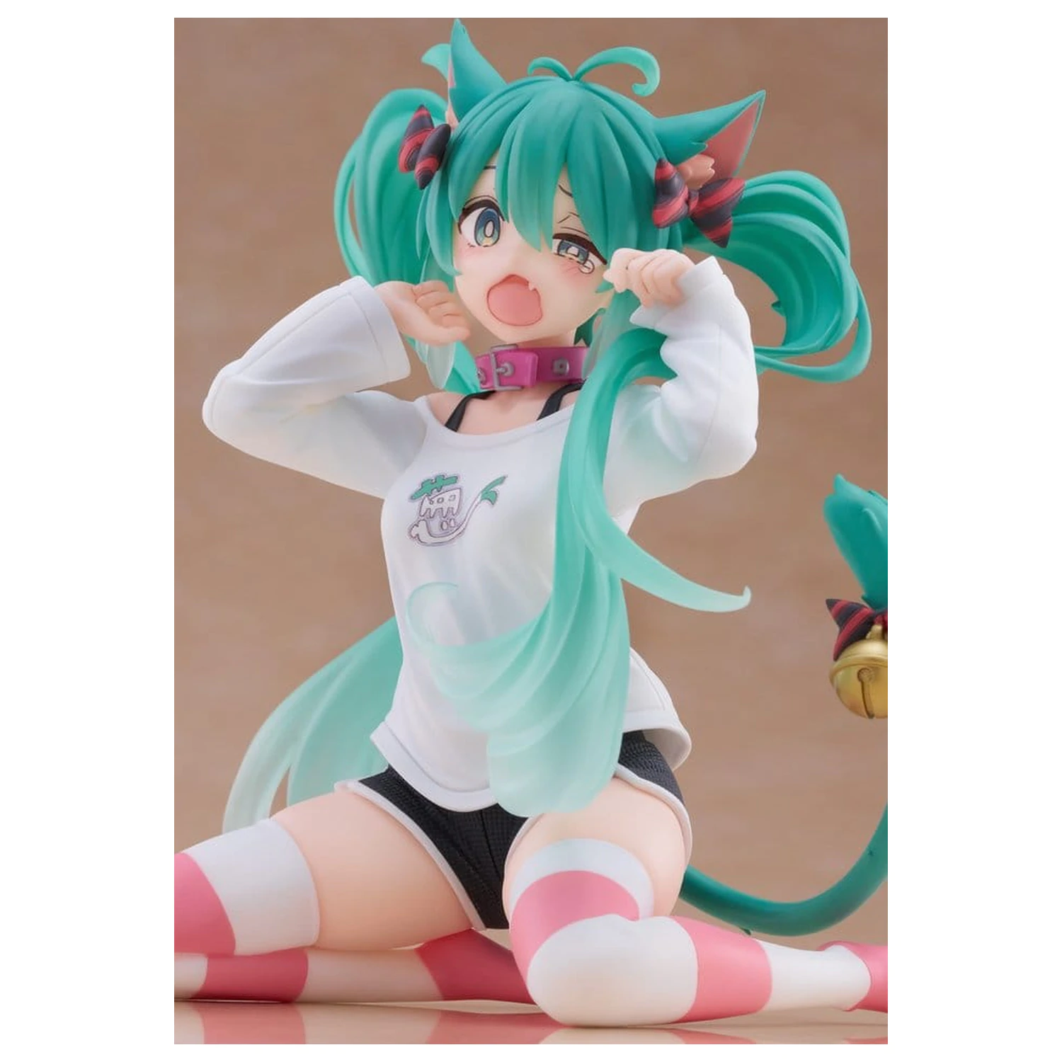 Hatsune Miku PVC Socha Stolová Roztomilá Figúrka Hatsune Miku Cat Ear T-Shirt Ver. 13 cm produktová fotografia