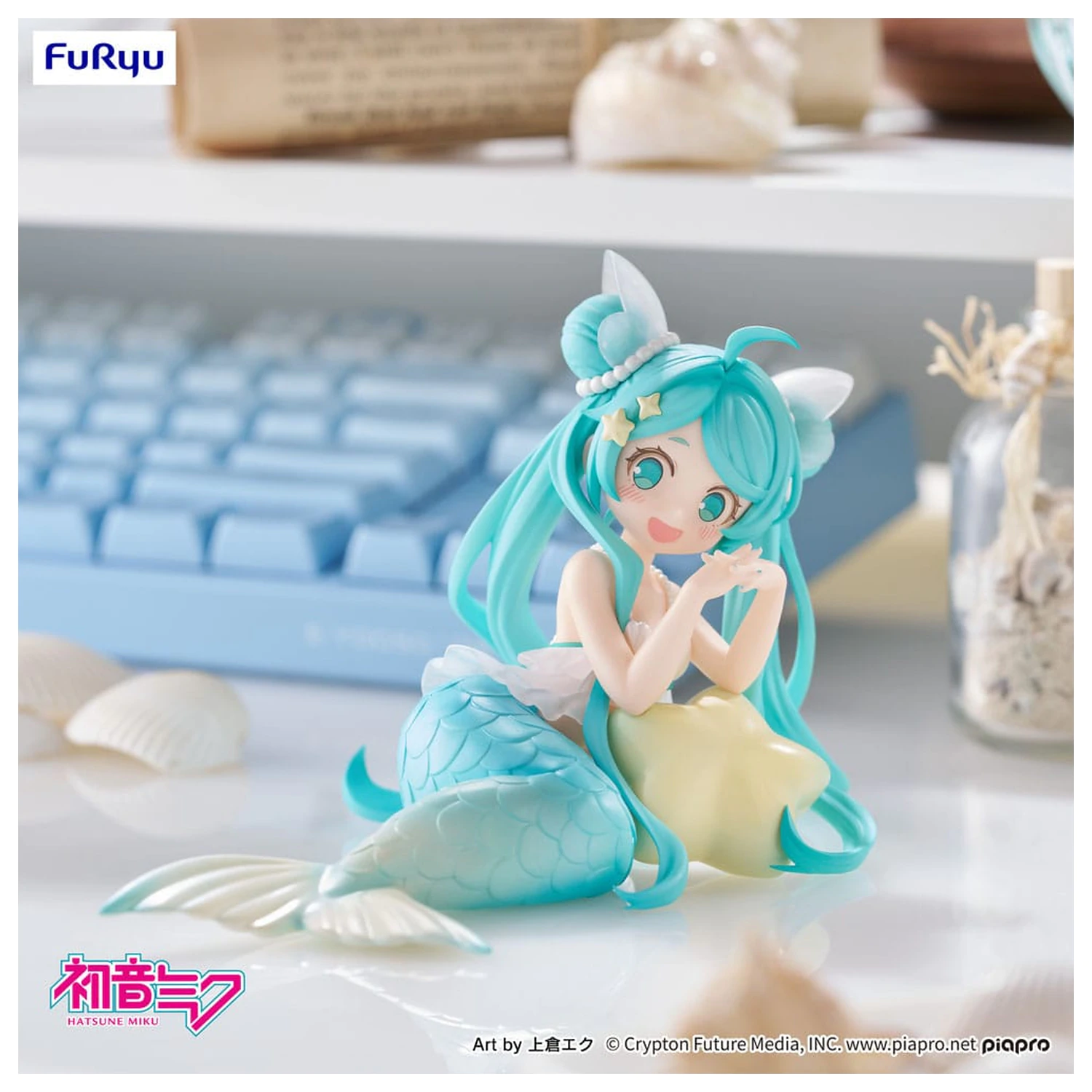 Hatsune Miku Desktop Fairy PVC socha Hatsune Miku Mermaid princess Ver. 9 cm produktová fotografia