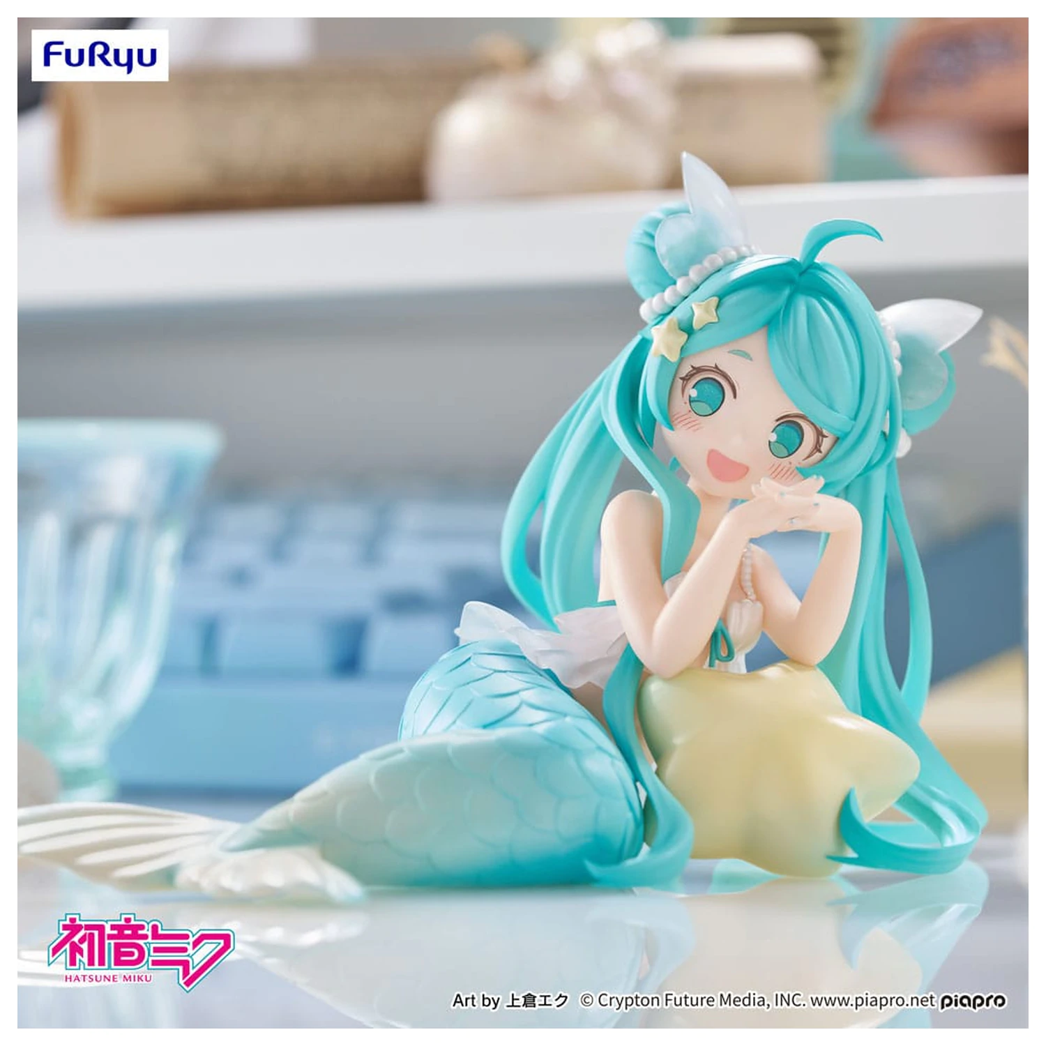 Hatsune Miku Desktop Fairy PVC socha Hatsune Miku Mermaid princess Ver. 9 cm produktová fotografia
