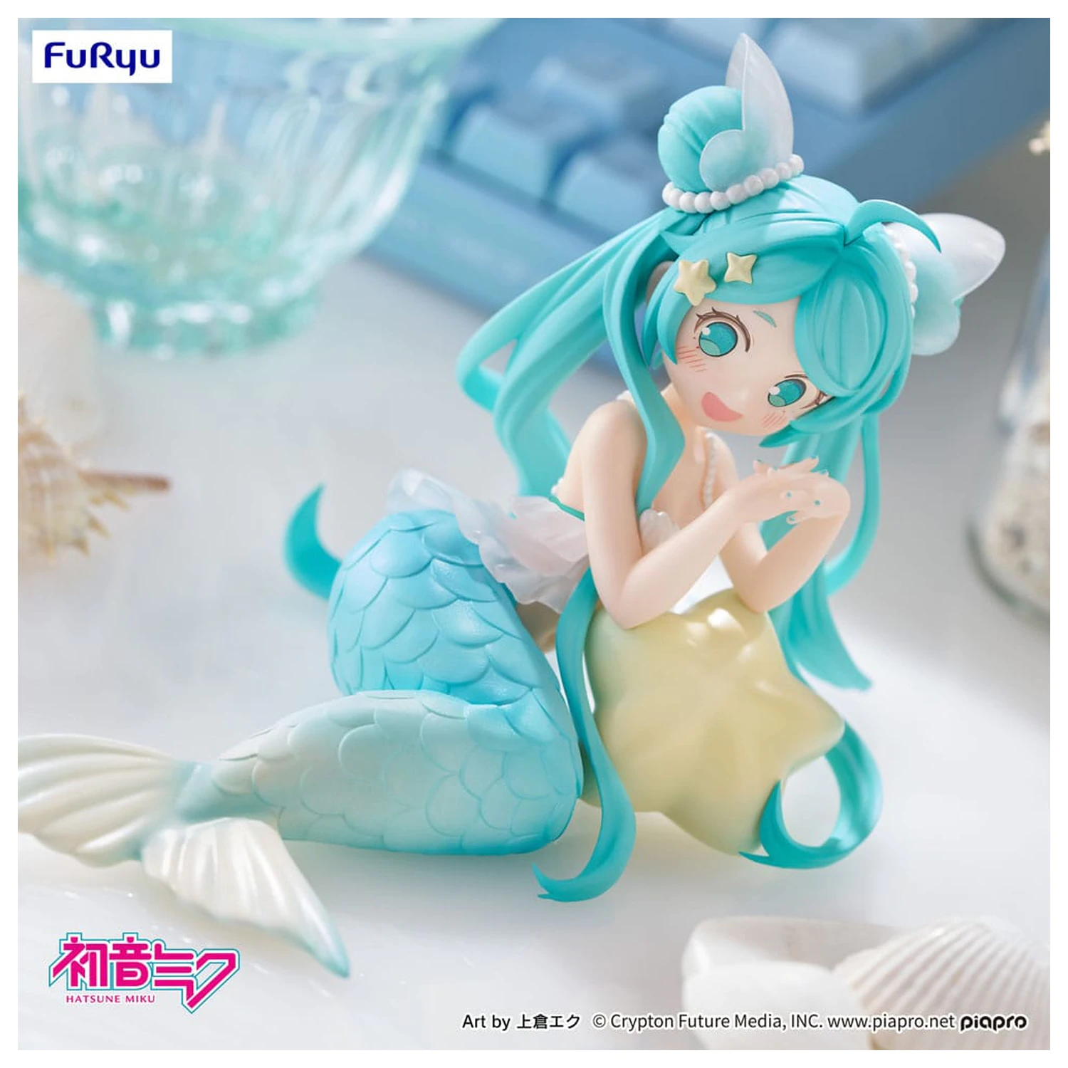 Hatsune Miku Desktop Fairy PVC socha Hatsune Miku Mermaid princess Ver. 9 cm produktová fotografia