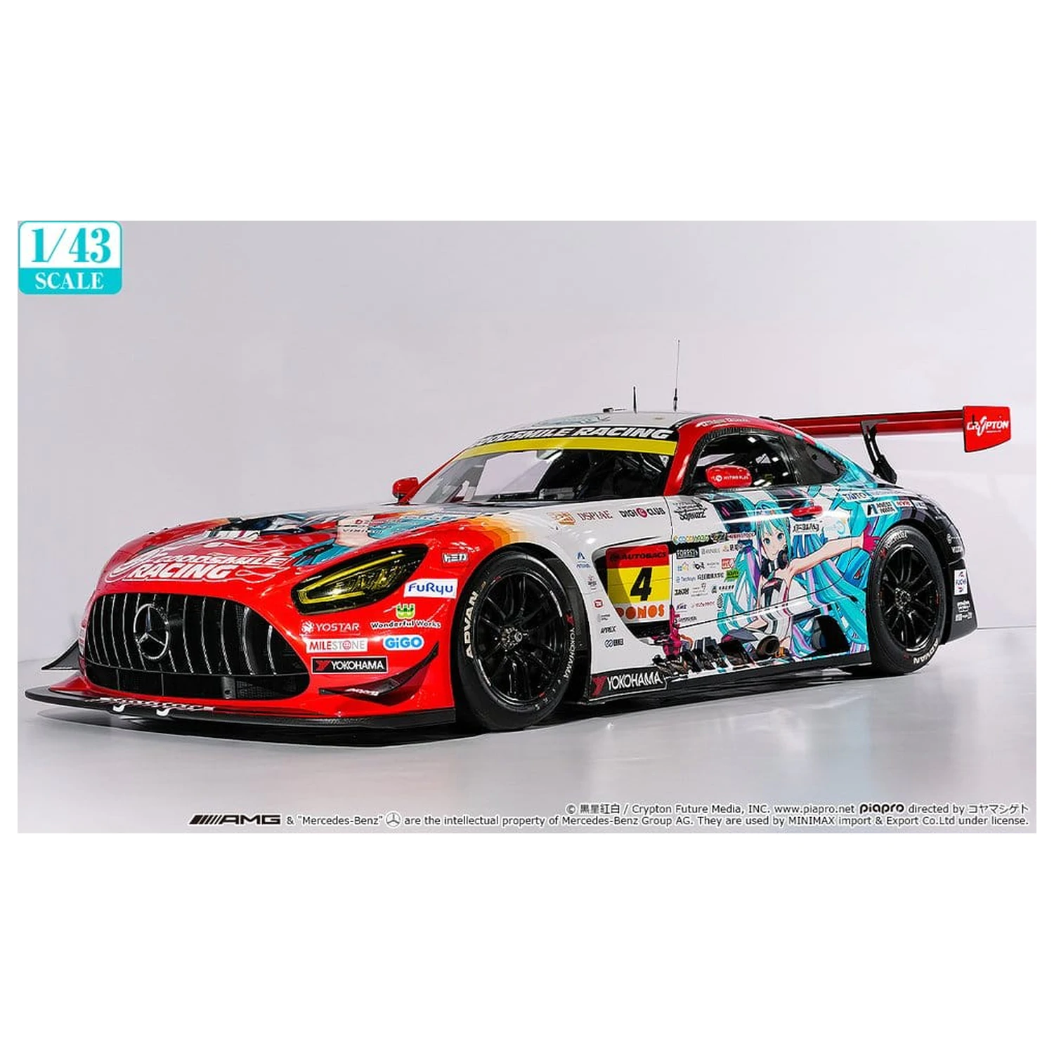 Hatsune Miku Good Smile Vozidlo 1/43 AMG 2026 Season Opening Ver. produktová fotografia