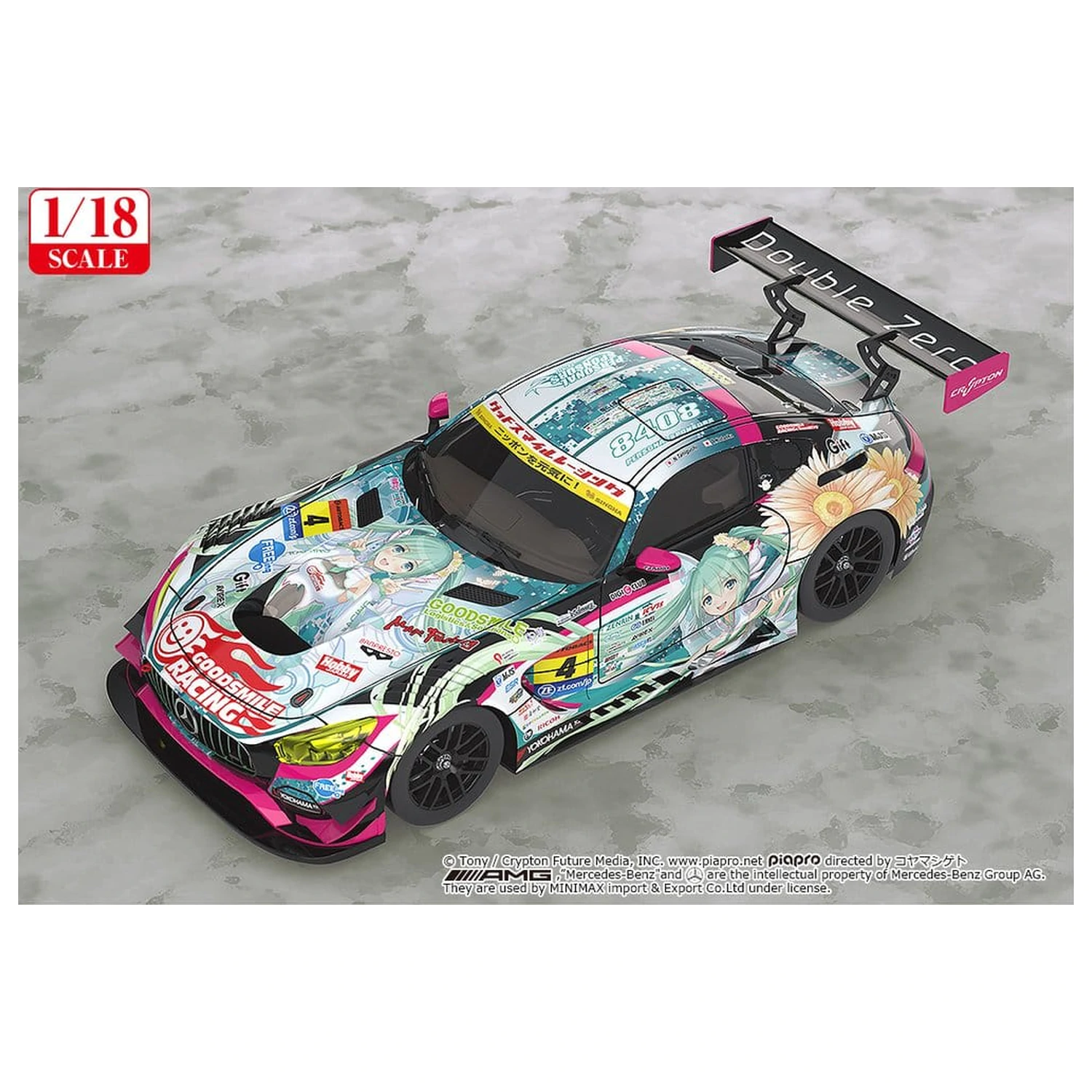 Hatsune Miku GT Project Vozidlo 1/18 Good Smile Hatsune Miku AMG 2017 SUPER GT Ver. 26 cm produktová fotografia