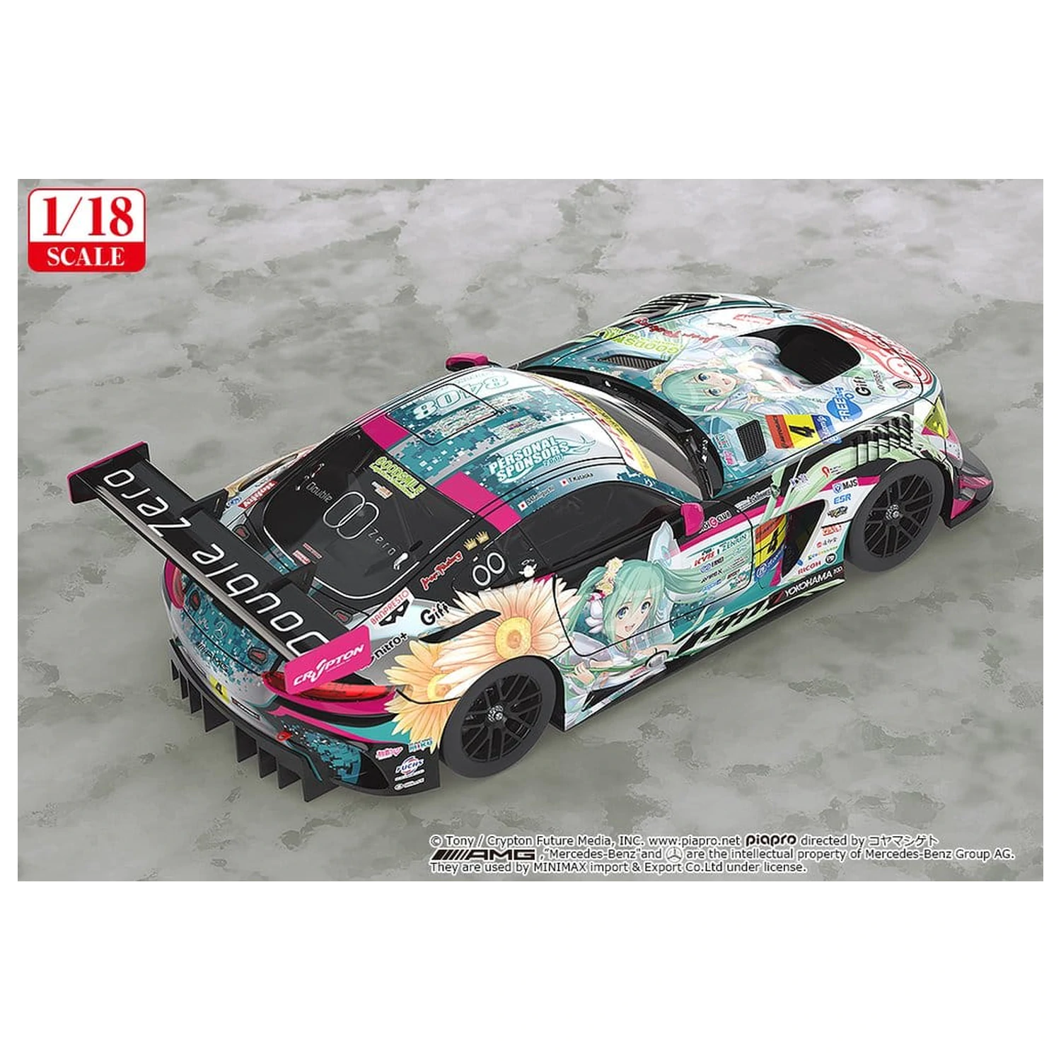 Hatsune Miku GT Project Vozidlo 1/18 Good Smile Hatsune Miku AMG 2017 SUPER GT Ver. 26 cm produktová fotografia