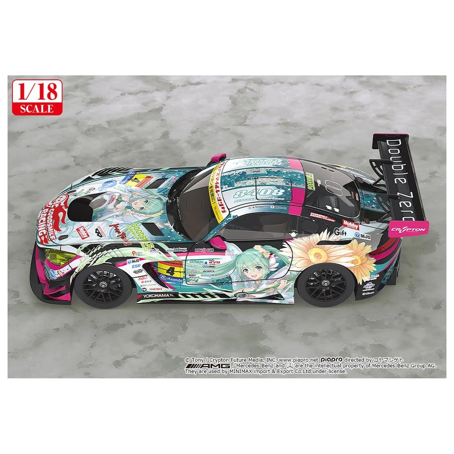Hatsune Miku GT Project Vozidlo 1/18 Good Smile Hatsune Miku AMG 2017 SUPER GT Ver. 26 cm produktová fotografia