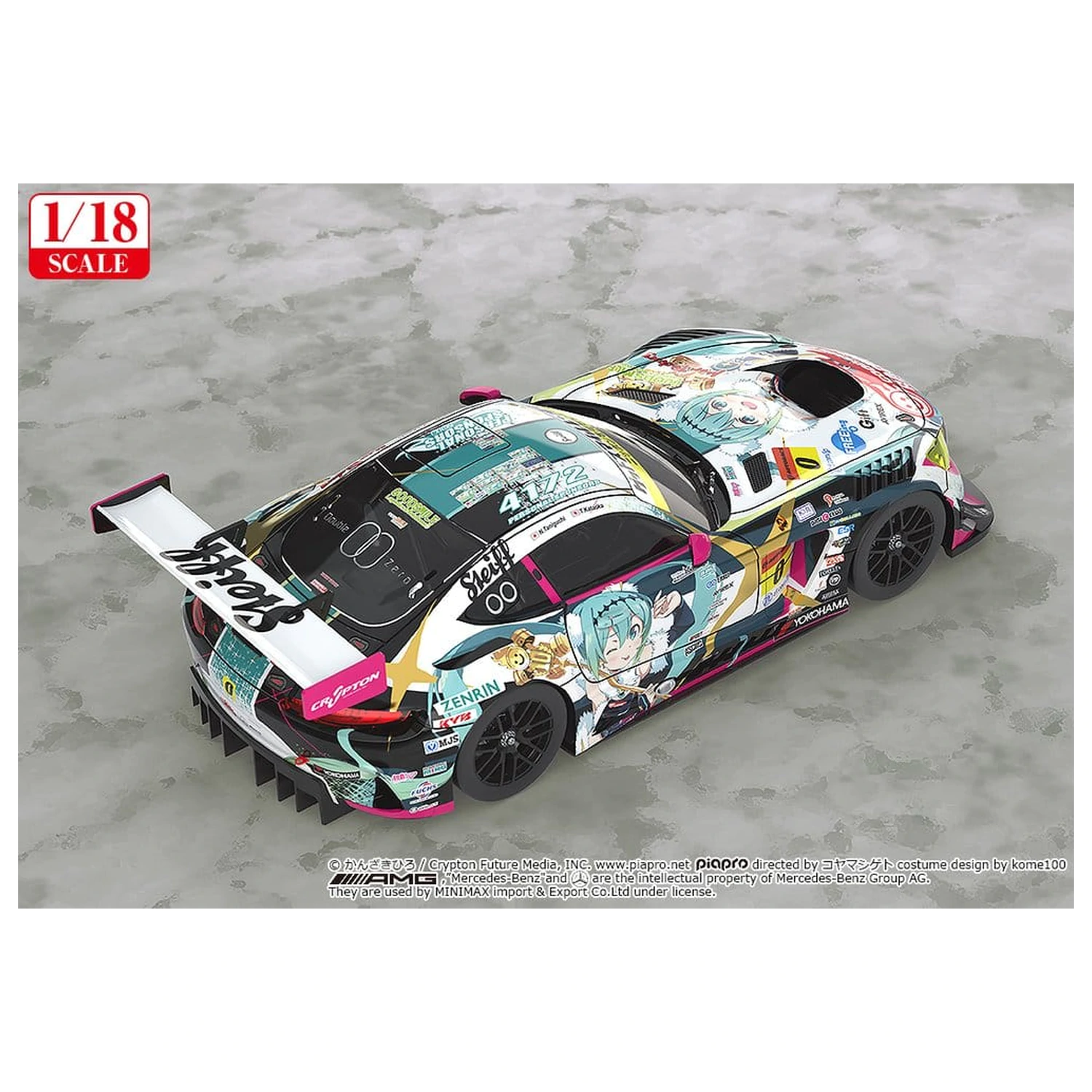 Hatsune Miku GT Project Vozidlo 1/18 Good Smile Hatsune Miku AMG 2018 Final Race Ver. 26 cm produktová fotografia