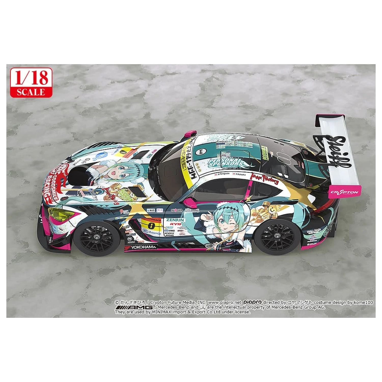 Hatsune Miku GT Project Vozidlo 1/18 Good Smile Hatsune Miku AMG 2018 Final Race Ver. 26 cm produktová fotografia