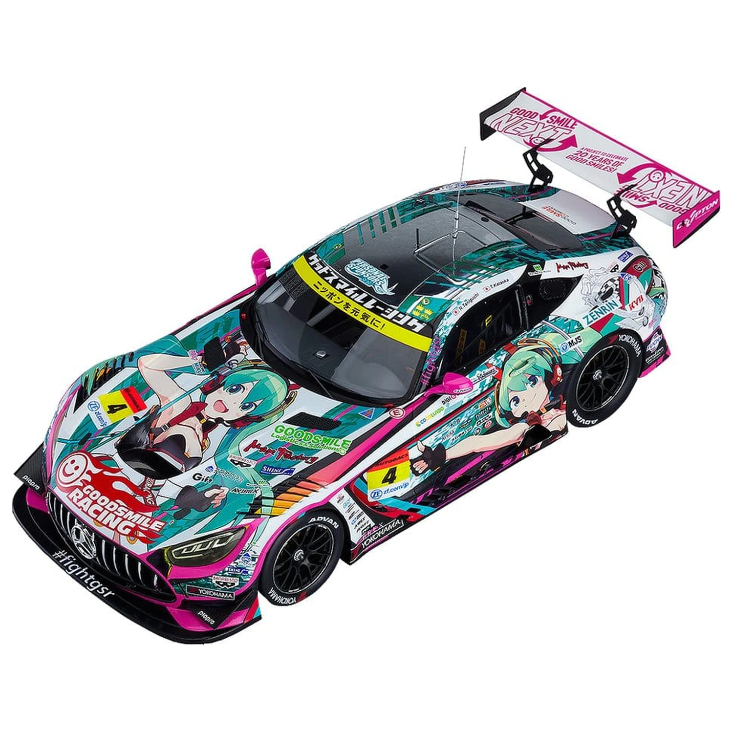 Hatsune Miku GT Project Vozidlo 1/18 Good Smile Hatsune Miku AMG 2020 SUPER GT Okayama Test Ver. 26 cm produktová fotografia