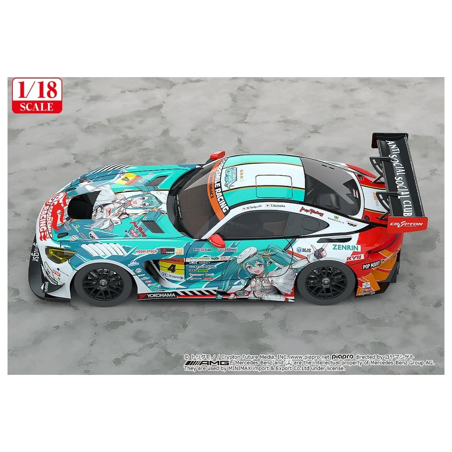 Hatsune Miku GT Project Vozidlo 1/18 Good Smile Hatsune Miku AMG 2023 Season Opening Ver. 26 cm produktová fotografia