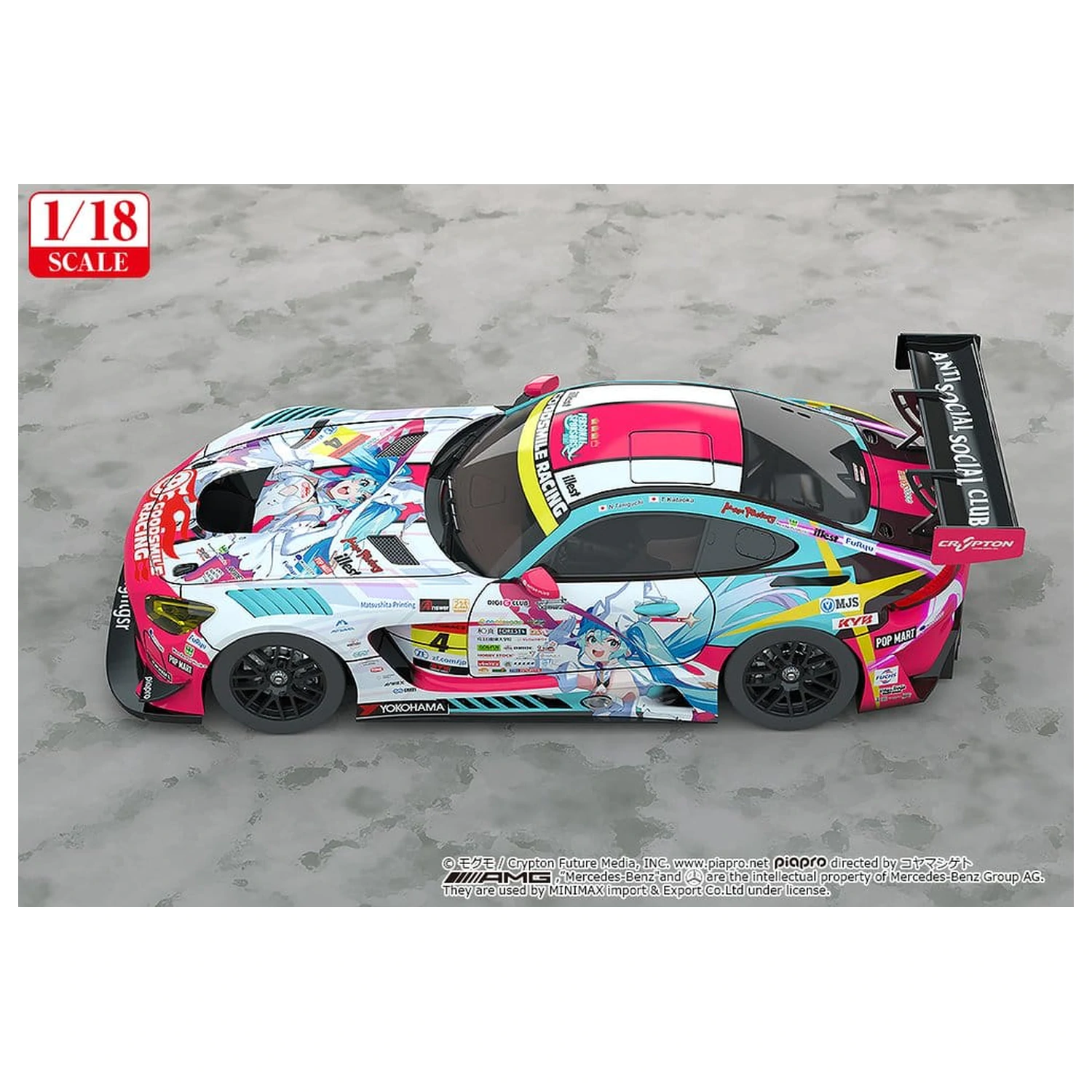 Hatsune Miku GT Project Vozidlo 1/18 Good Smile Hatsune Miku AMG 2024 Season Opening Ver. 26 cm produktová fotografia