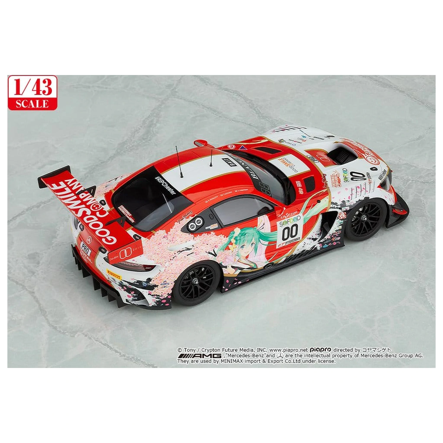 Hatsune Miku GT Project Vozidlo 1/43 Good Smile Hatsune Miku AMG 2017 SPA24H Ver. 11 cm produktová fotografia