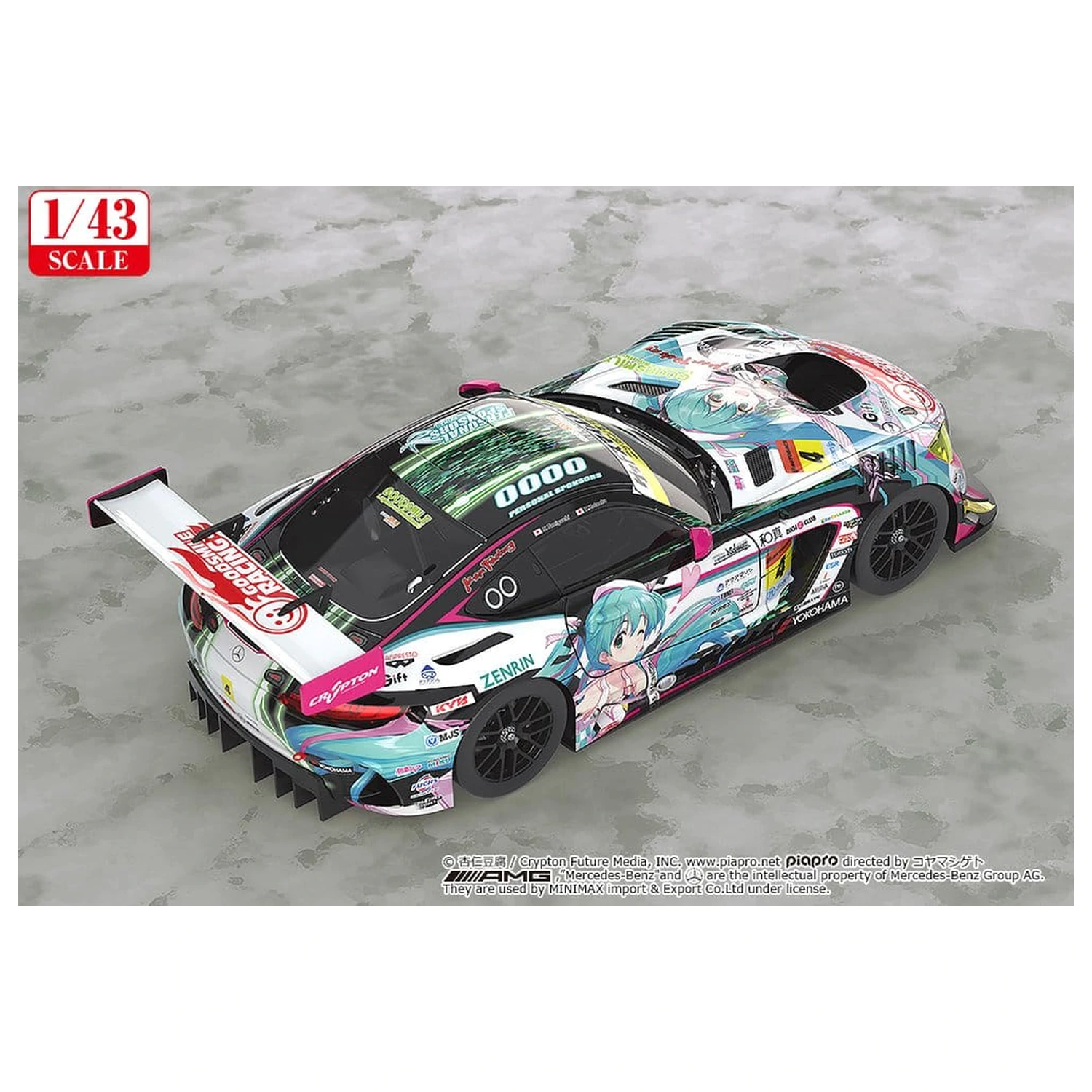 Hatsune Miku GT Project Vozidlo 1/43 Good Smile Hatsune Miku AMG 2019 Ver. 11 cm produktová fotografia