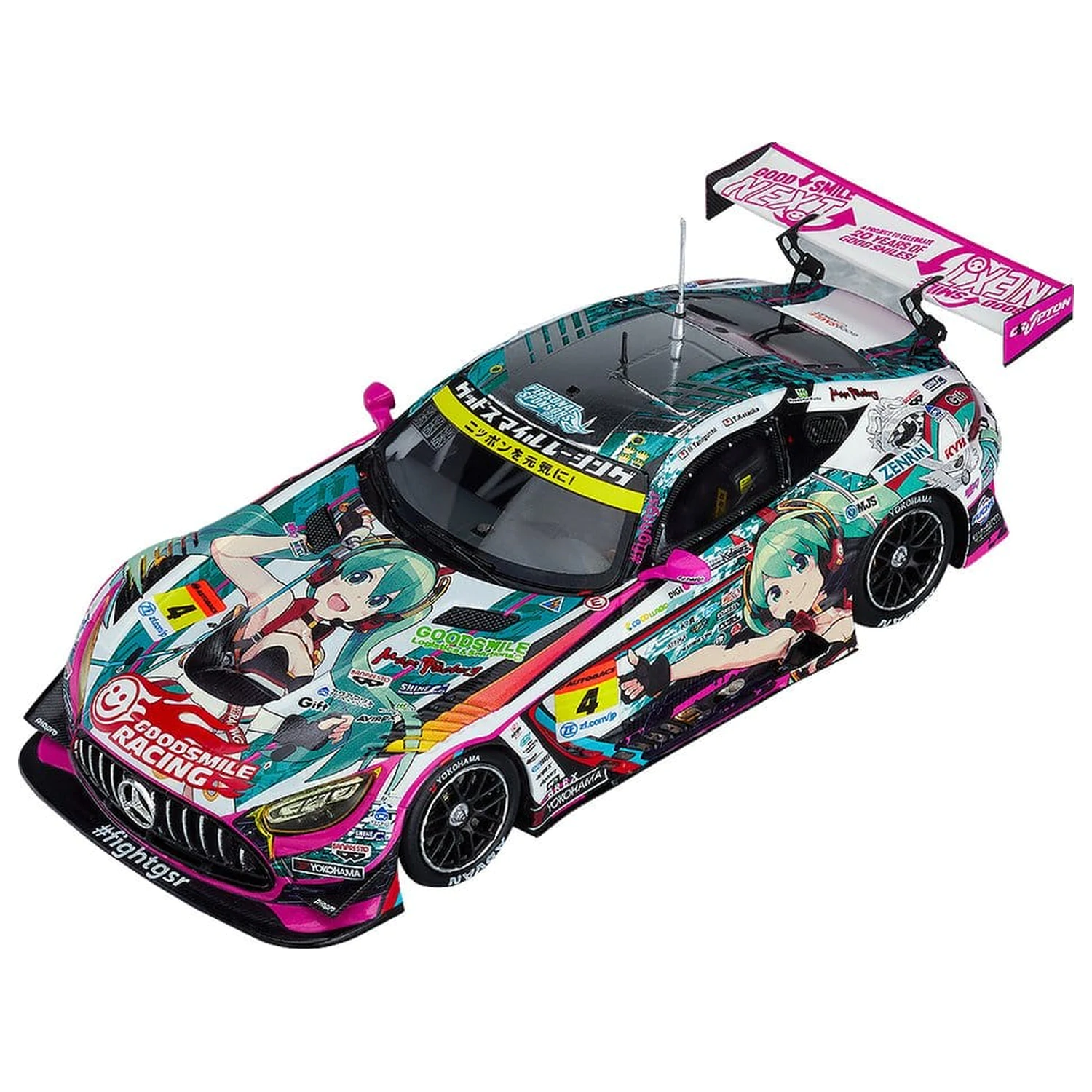 Hatsune Miku GT Project Vozidlo 1/43 Good Smile Hatsune Miku AMG 2020 SUPER GT Okayama Test Ver. 11 cm produktová fotografia