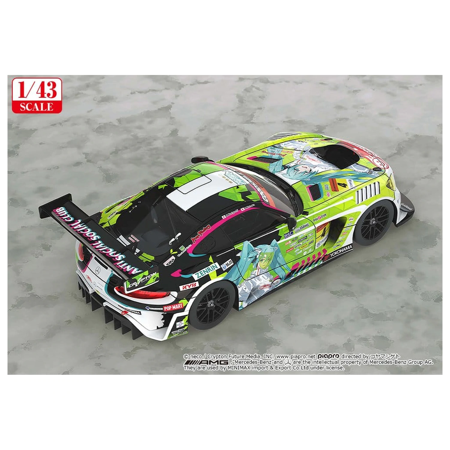 Hatsune Miku GT Project Vozidlo 1/43 Good Smile Hatsune Miku AMG 2022 Season Opening Ver. 11 cm produktová fotografia