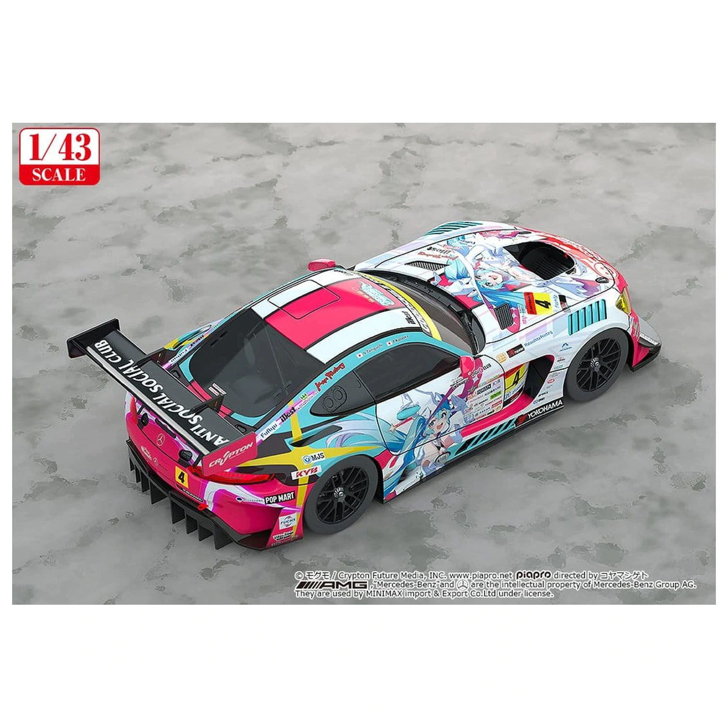 Hatsune Miku GT Project Vozidlo 1/43 Good Smile Hatsune Miku AMG 2024 Season Opening Ver. 11 cm produktová fotografia