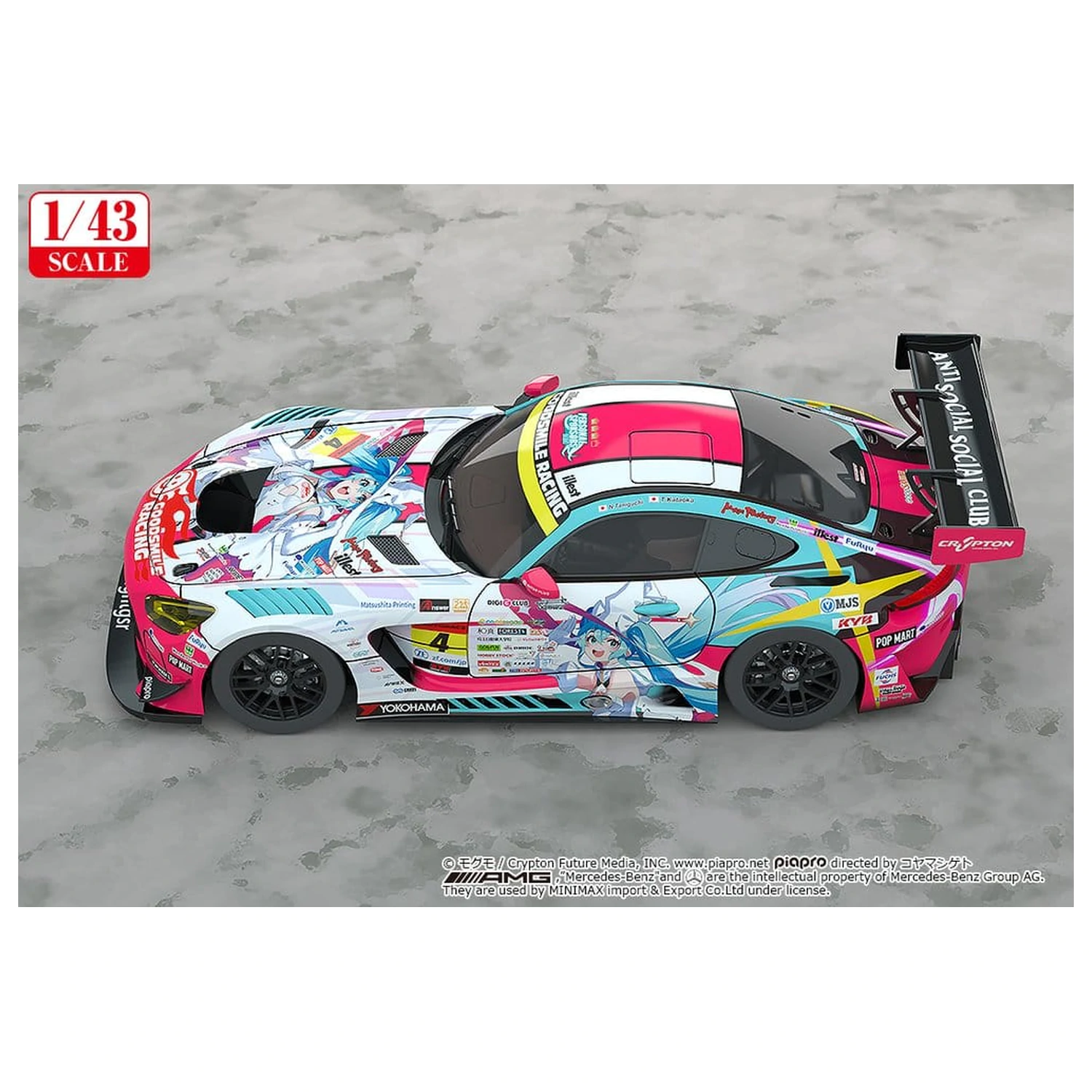 Hatsune Miku GT Project Vozidlo 1/43 Good Smile Hatsune Miku AMG 2024 Season Opening Ver. 11 cm produktová fotografia