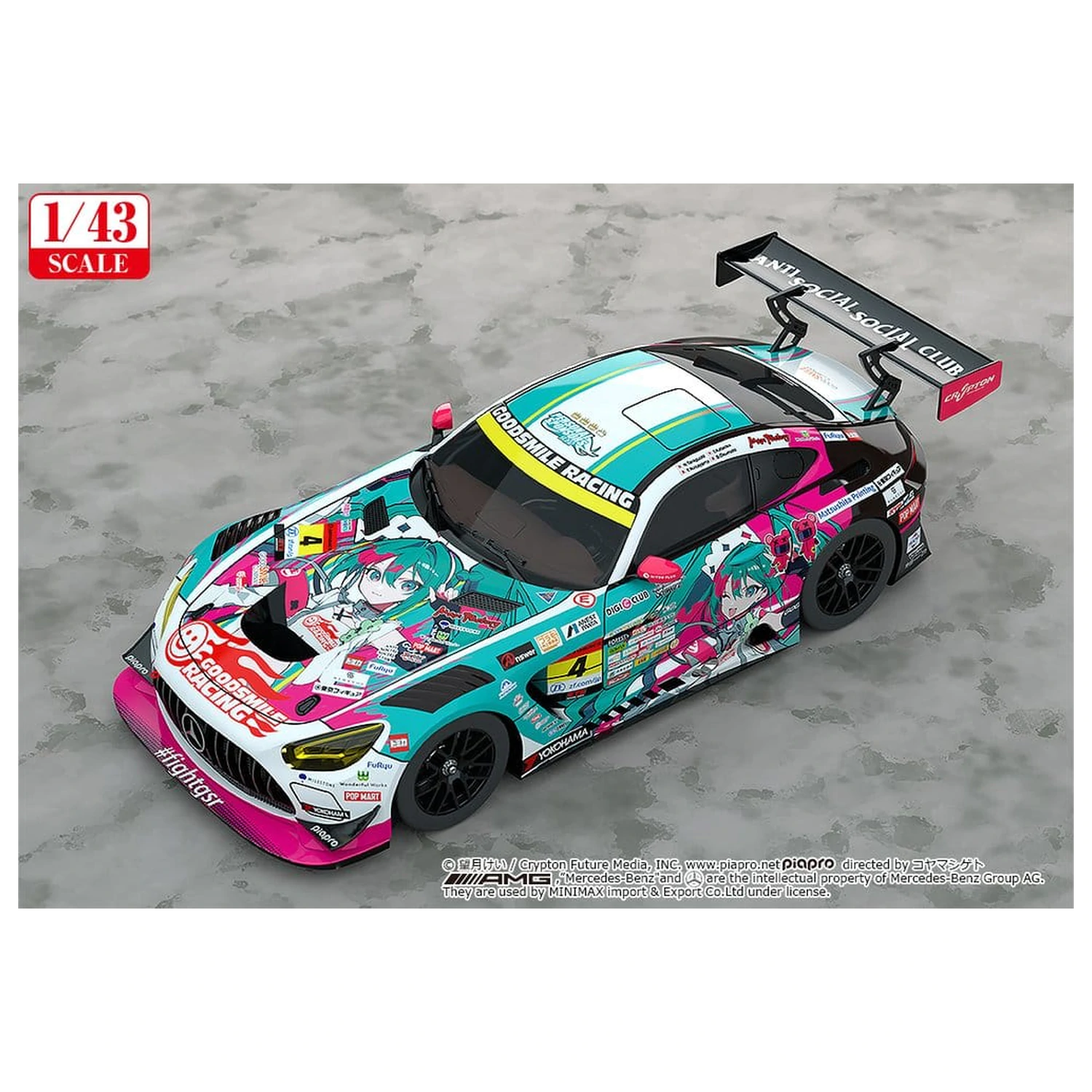Hatsune Miku GT Project Vozidlo 1/43 Good Smile Hatsune Miku AMG 2025 Season Opening Ver. 11 cm produktová fotografia
