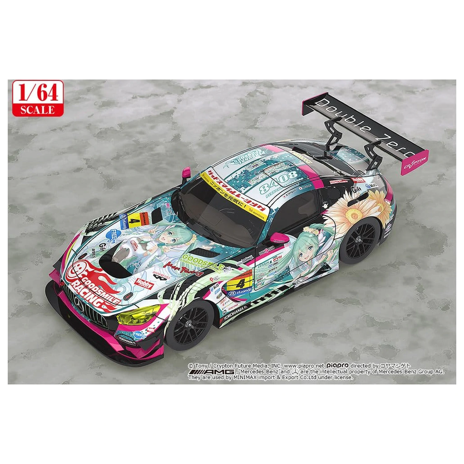 Hatsune Miku GT Project Vozidlo 1/64 Good Smile Hatsune Miku AMG 2017 Super GT Ver. 7 cm produktová fotografia