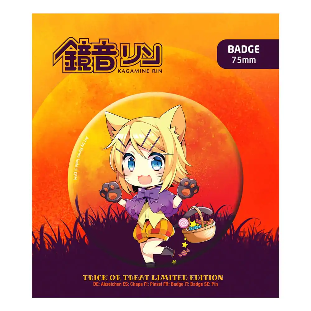 Hatsune Miku Pin Badge Halloween Limited Edition Kagamine Rin termékfotó