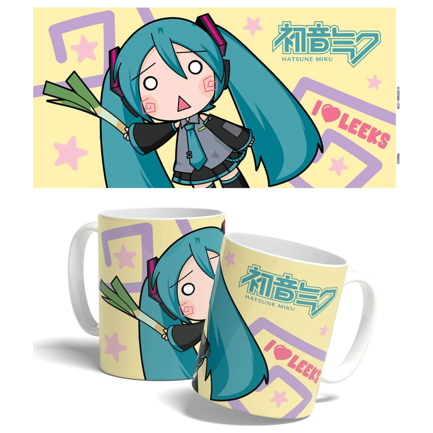 Hatsune Miku Hrnček Miku Chibi Leek Girl 325 ml produktová fotografia
