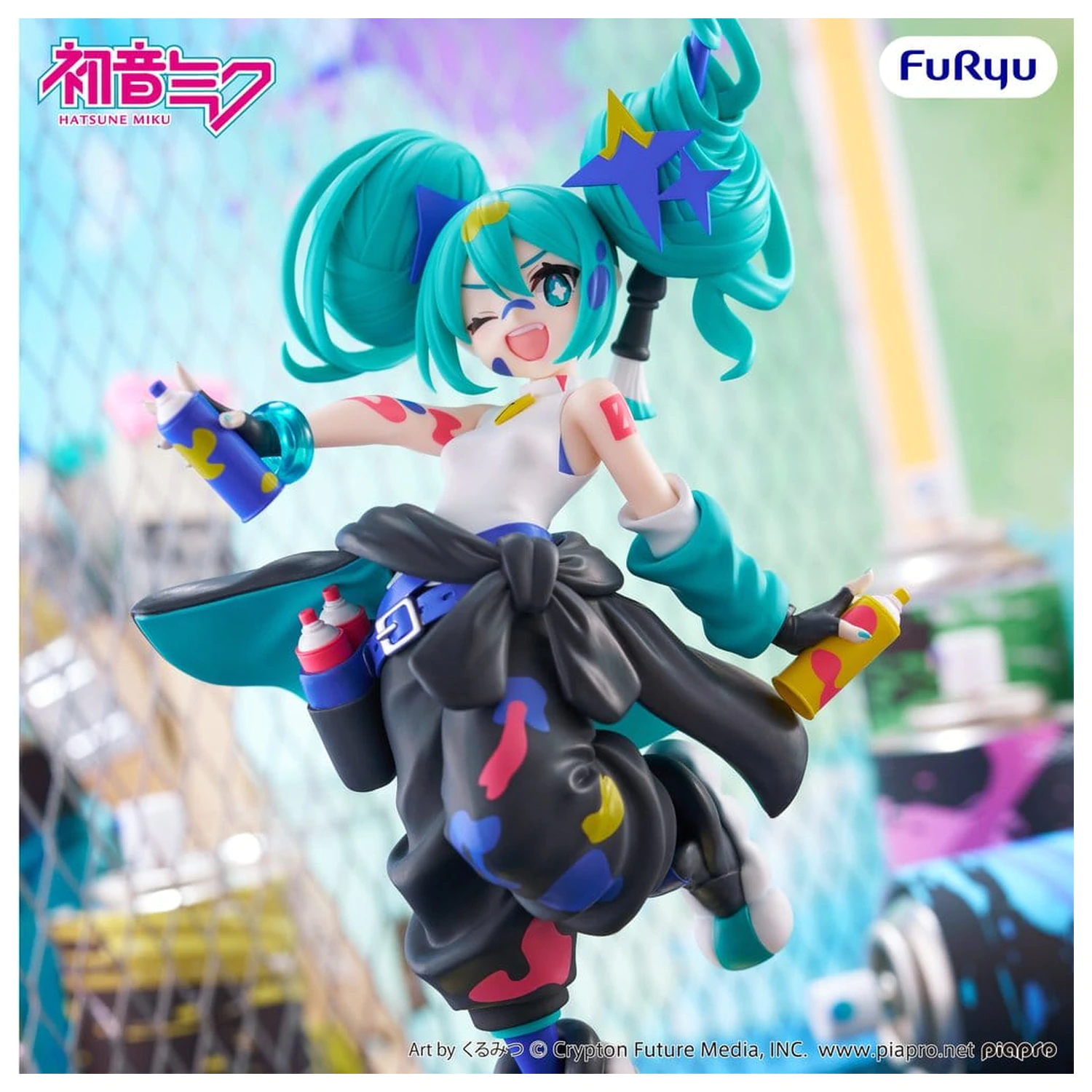 Hatsune Miku Muchute PVC Socha Paint Girl Another Color Ver. 23 cm produktová fotografia