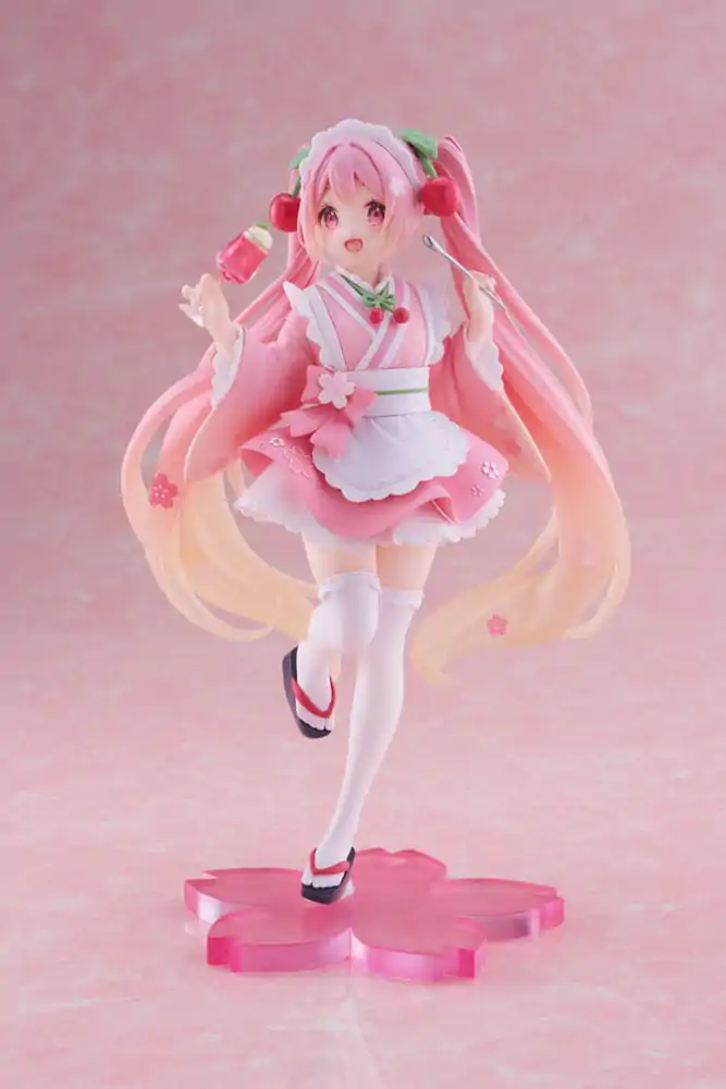 Hatsune Miku PVC Socha Newley Written Sakura Miku Japanese Cafe Ver. 18 cm produktová fotografia
