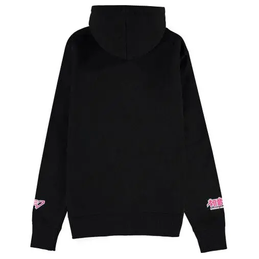 Hatsune Miku mikina s kapucňou na zips čierna produktová fotografia
