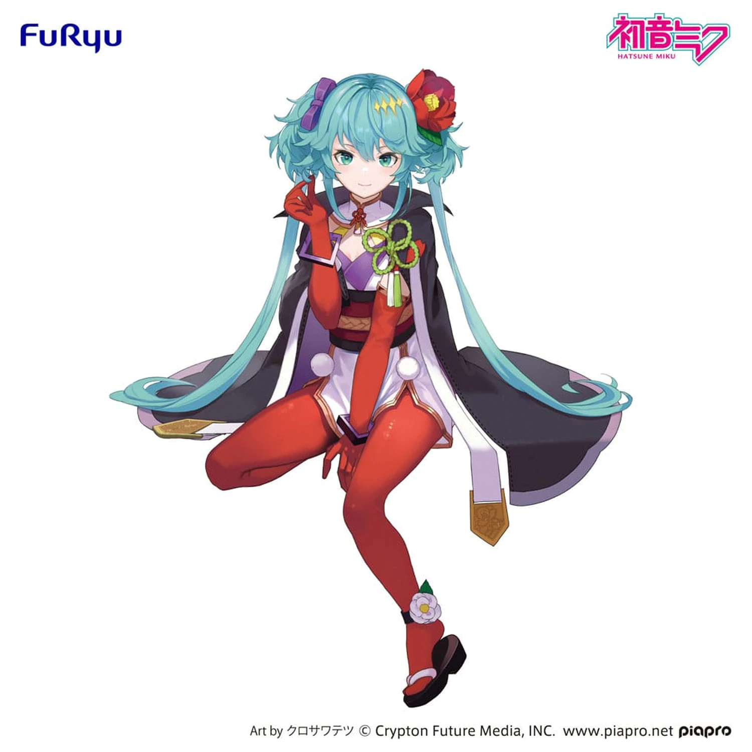 Hatsune Miku zátka na rezance PVC socha Flower Fairy Camellia 15 cm produktová fotografia