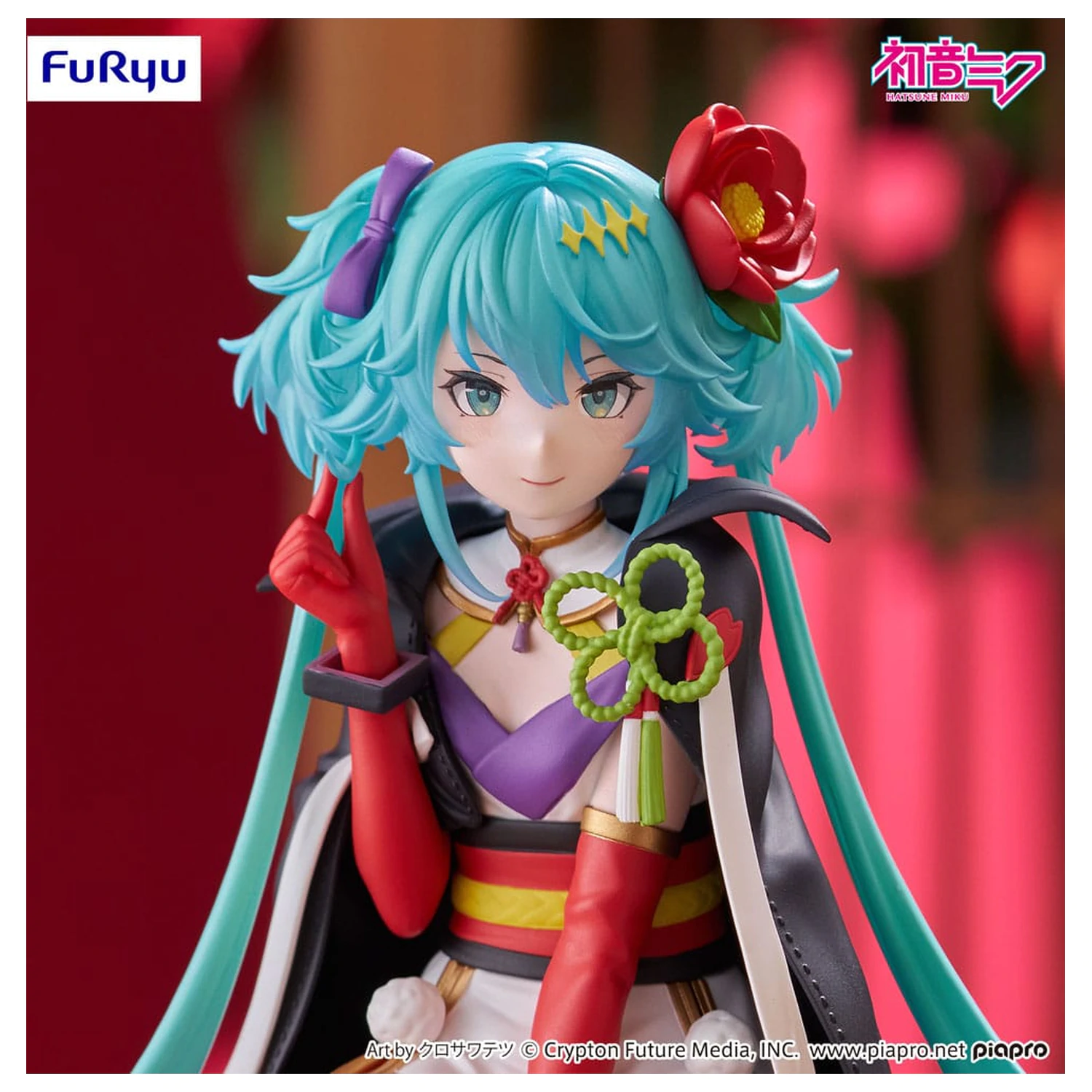 Hatsune Miku zátka na rezance PVC socha Flower Fairy Camellia 15 cm produktová fotografia