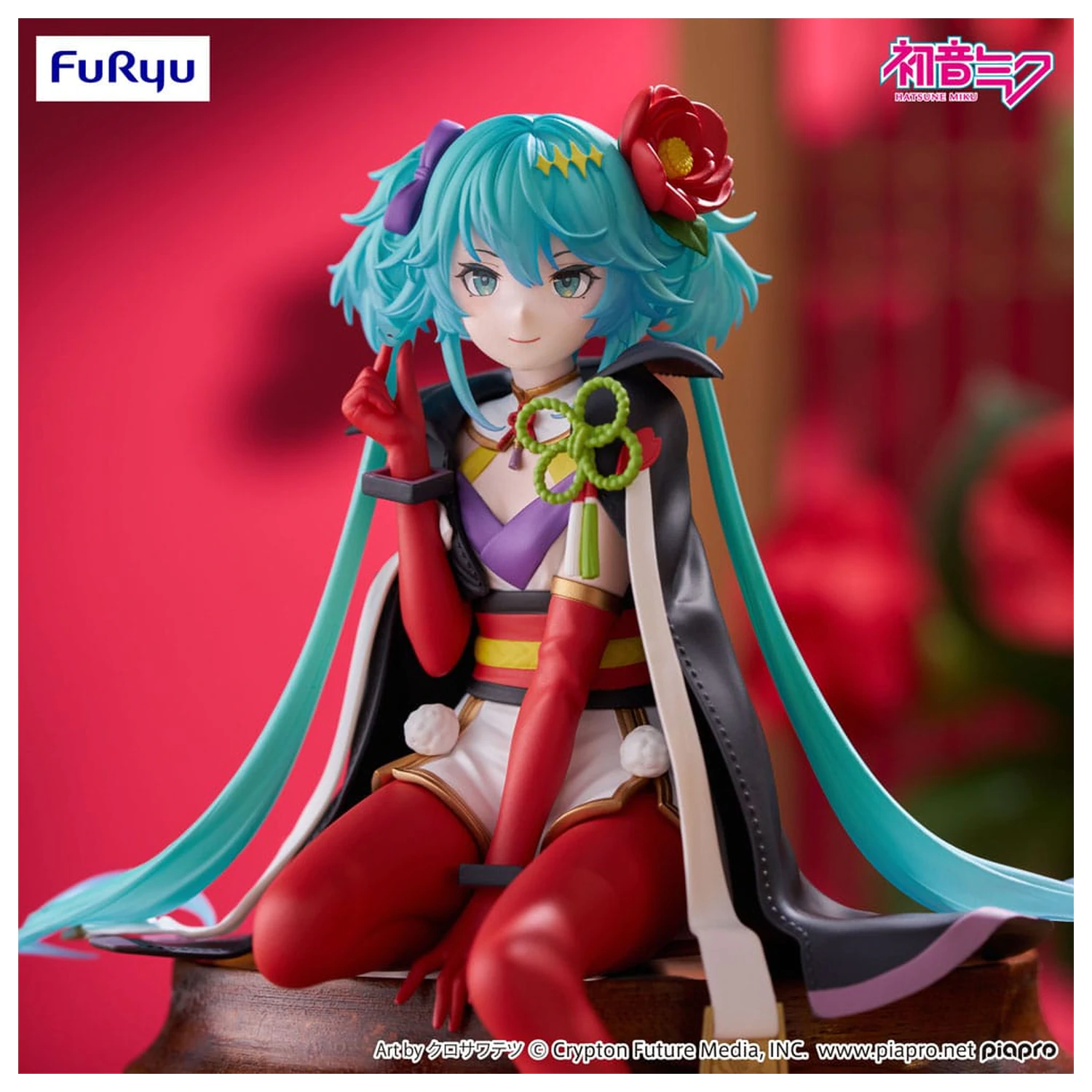 Hatsune Miku zátka na rezance PVC socha Flower Fairy Camellia 15 cm produktová fotografia