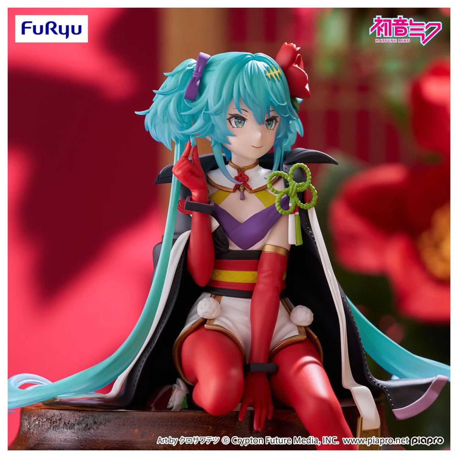 Hatsune Miku zátka na rezance PVC socha Flower Fairy Camellia 15 cm produktová fotografia