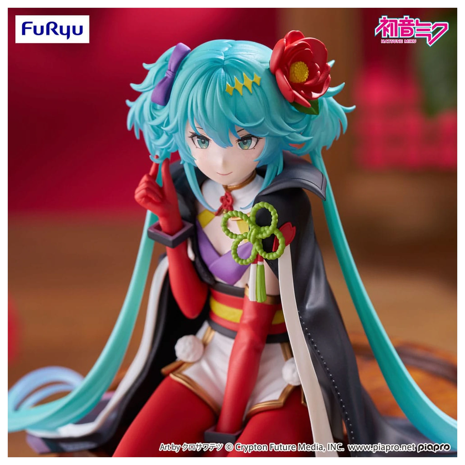 Hatsune Miku zátka na rezance PVC socha Flower Fairy Camellia 15 cm produktová fotografia