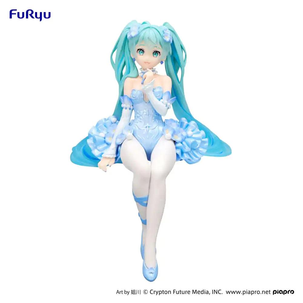 Hatsune Miku Zarážka na rezance PVC Socha Kvetinová víla Nemofila Bledomodrá farba Verzia 15 cm produktová fotografia