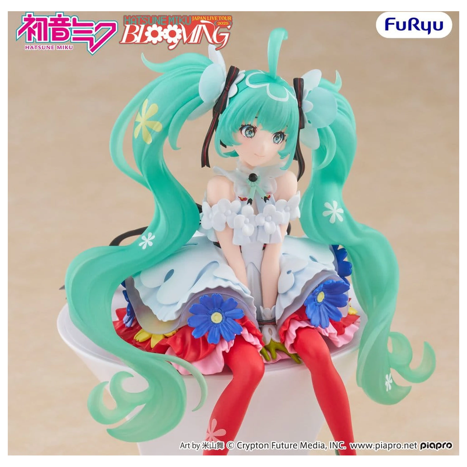Hatsune Miku Noodle Stopper PVC socha Hatsune Miku Japan Live Tour 2025 Blooming 14 cm produktová fotografia