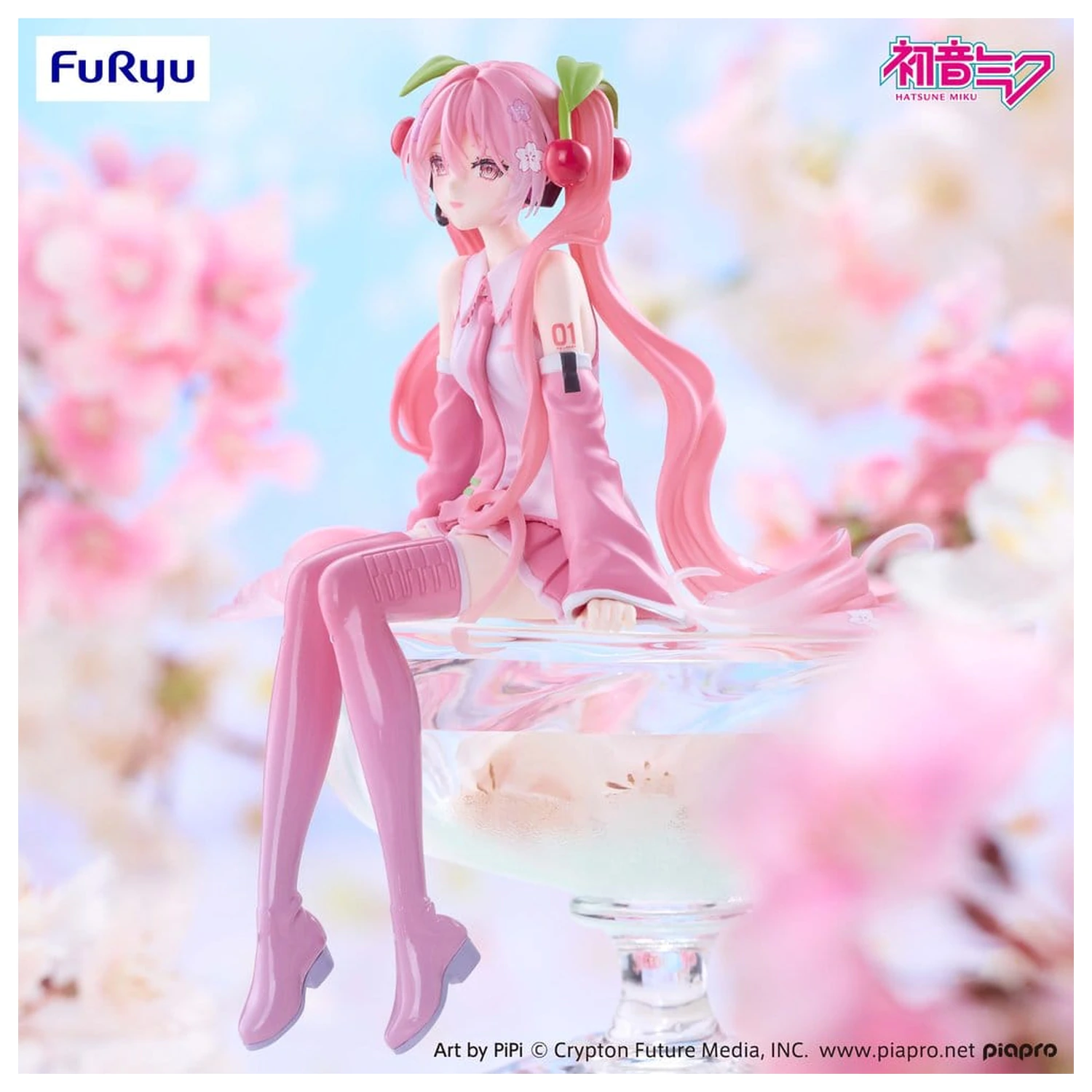 Hatsune Miku Noodle Stopper PVC figúrka Sakura Miku 2026 Smile Ver. 14 cm produktová fotografia