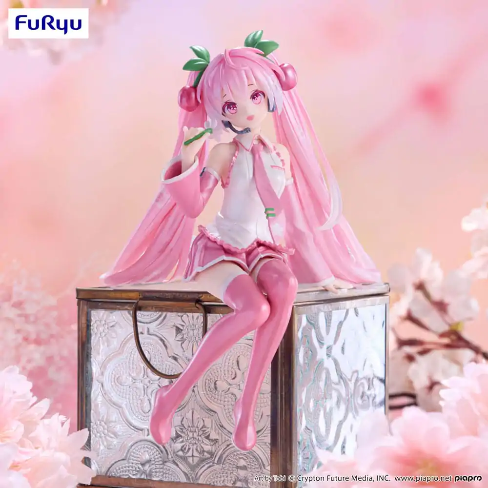 Hatsune Miku Zarážka na rezance PVC Socha Sakura Miku 2024 Pearl Color Ver. 15 cm produktová fotografia