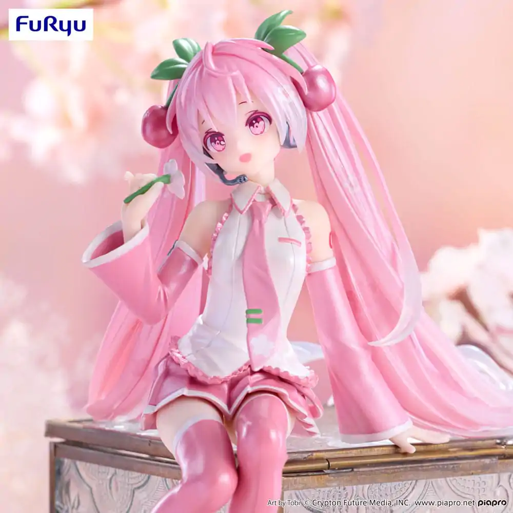 Hatsune Miku Zarážka na rezance PVC Socha Sakura Miku 2024 Pearl Color Ver. 15 cm produktová fotografia