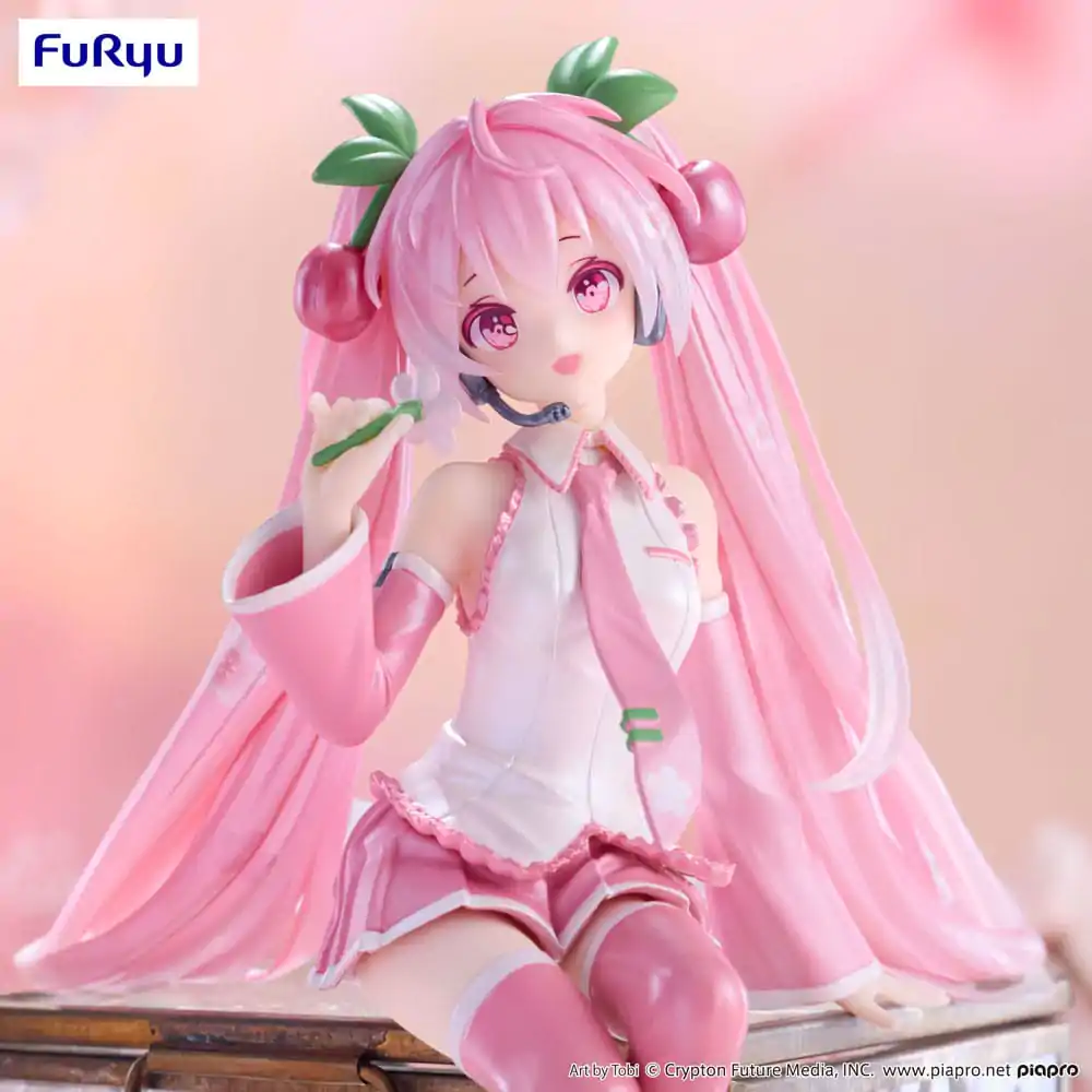 Hatsune Miku Zarážka na rezance PVC Socha Sakura Miku 2024 Pearl Color Ver. 15 cm produktová fotografia