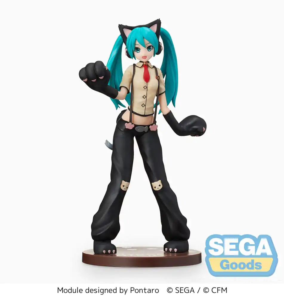 Hatsune Miku Project DIVA Arcade Future Tone SPM PVC soška Hatsune Miku Kitty Cat 23 cm termékfotó