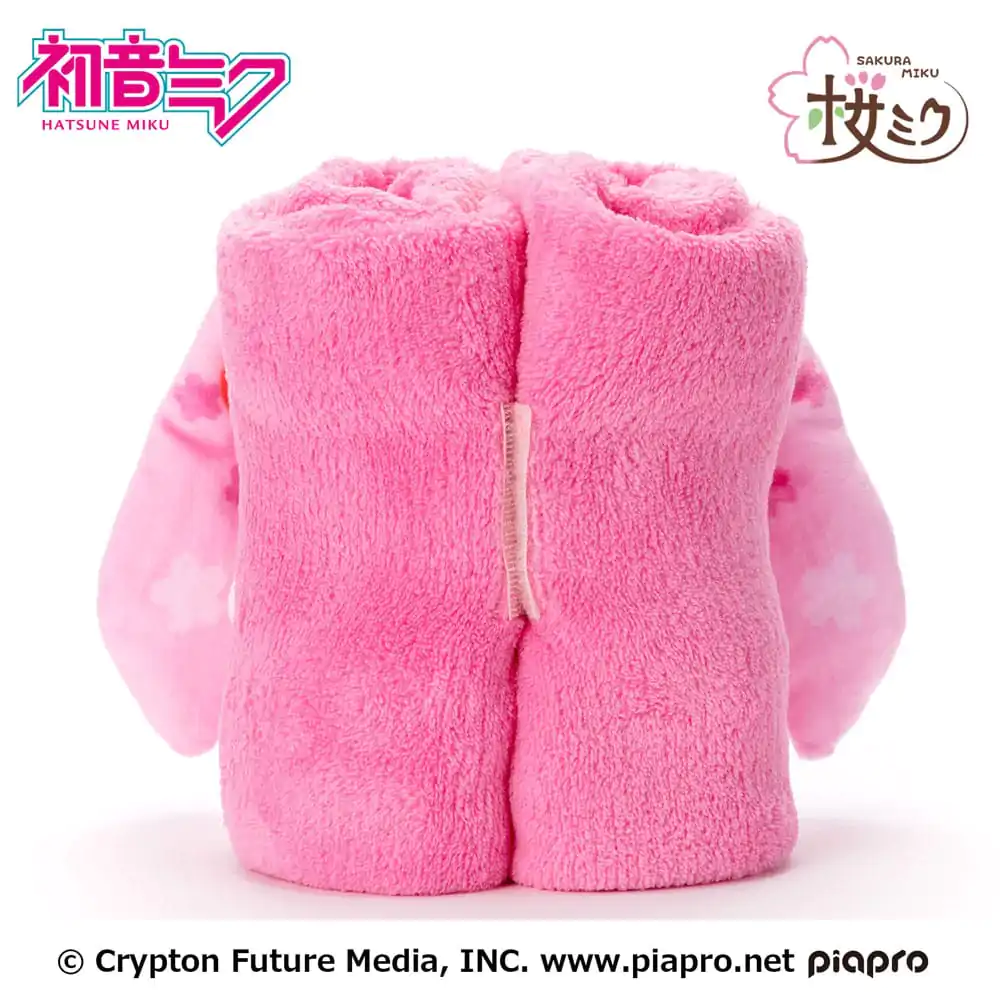 Hatsune Miku Zrolovaná plyšová figúrka Sakura Miku 20 x 15 cm produktová fotografia