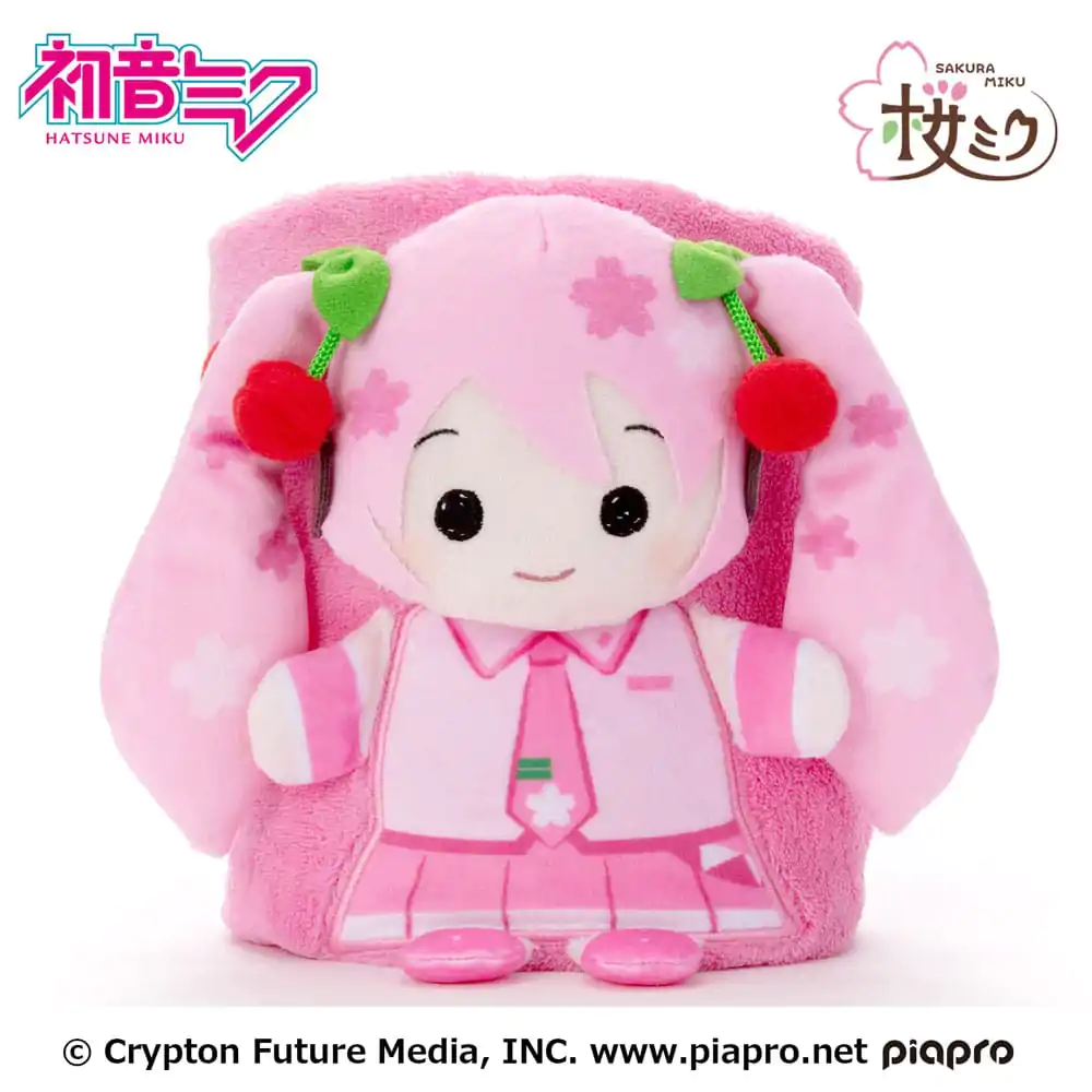 Hatsune Miku Zrolovaná plyšová figúrka Sakura Miku 20 x 15 cm produktová fotografia