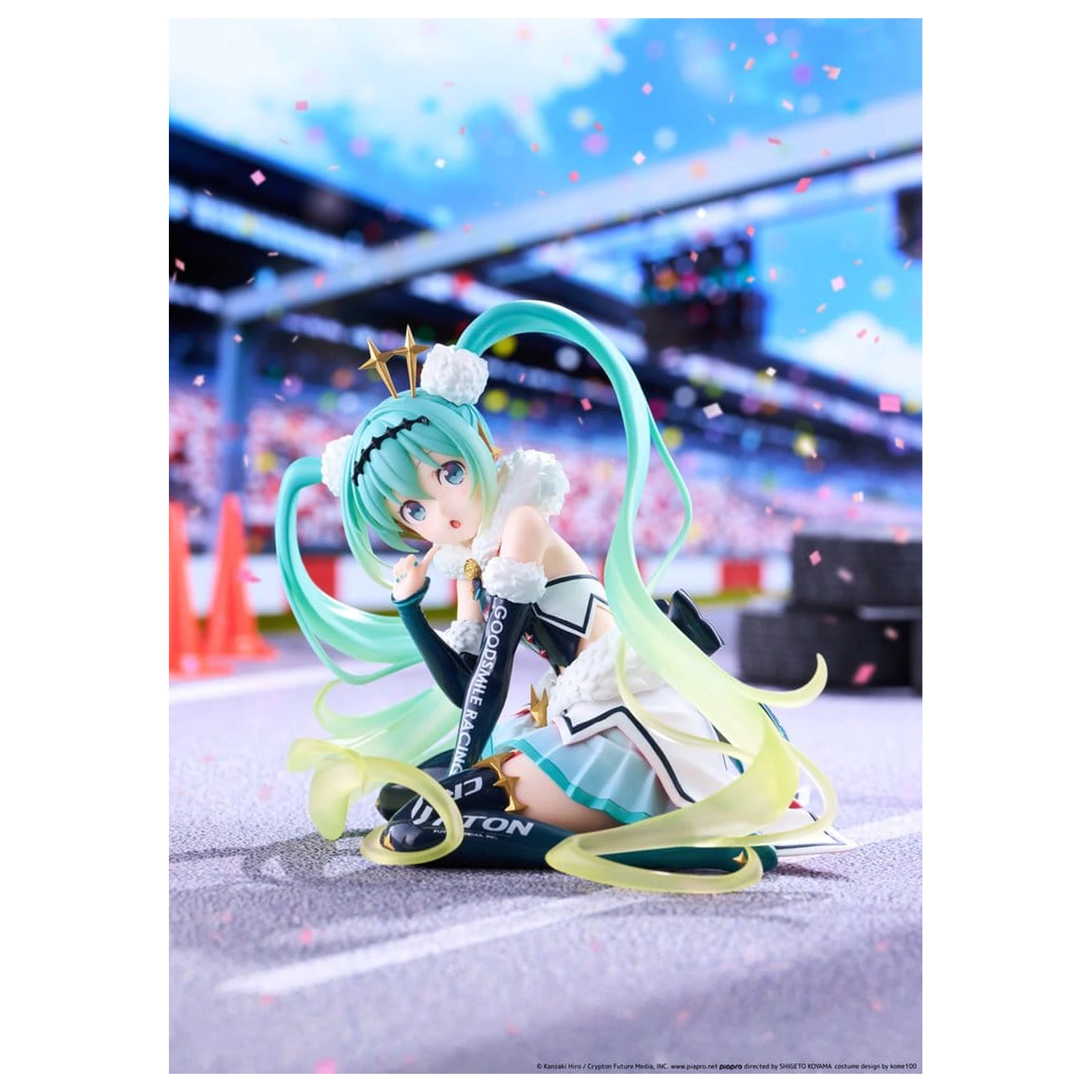 Hatsune Miku Taito Kuji PVC figúrka Racing Miku 2018 Ver. Round 8 13 cm produktová fotografia
