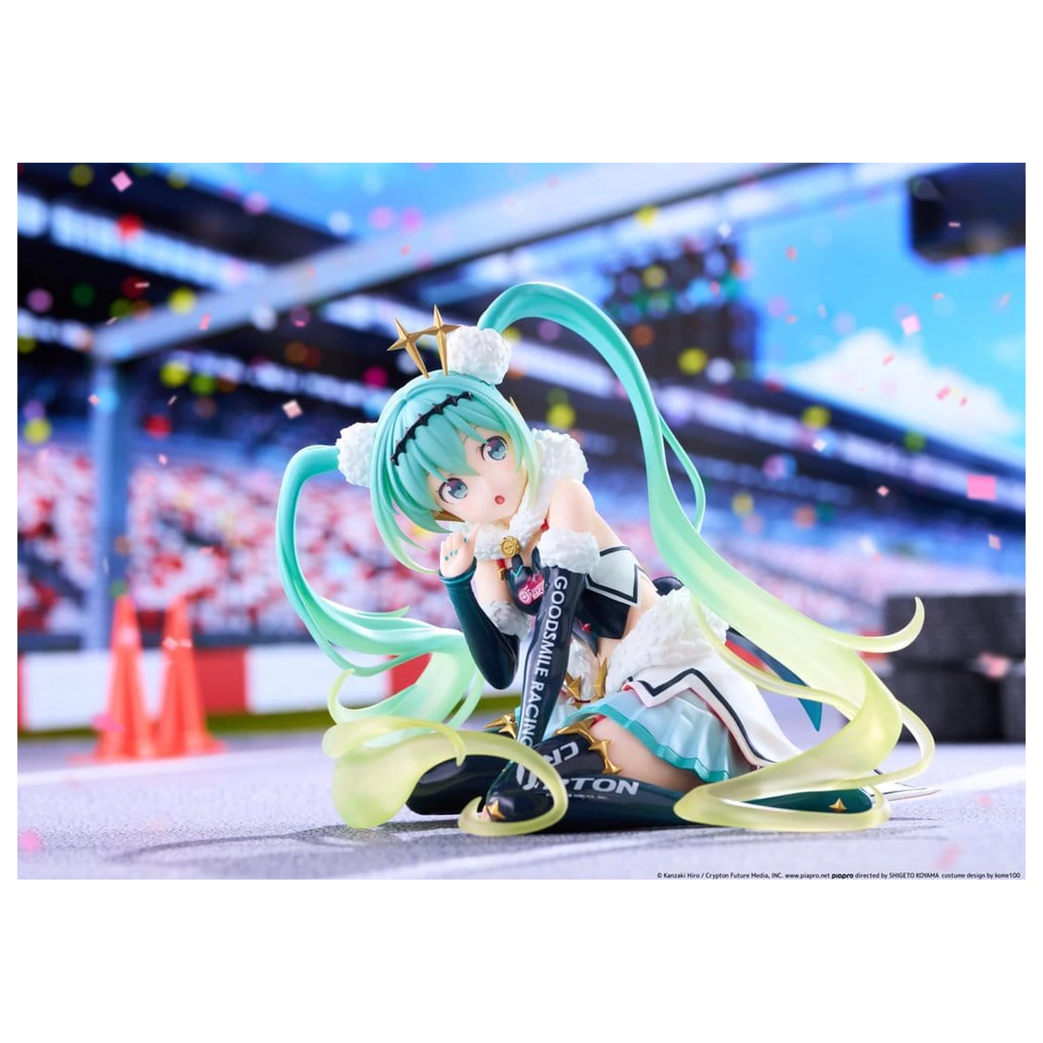 Hatsune Miku Taito Kuji PVC figúrka Racing Miku 2018 Ver. Round 8 13 cm produktová fotografia