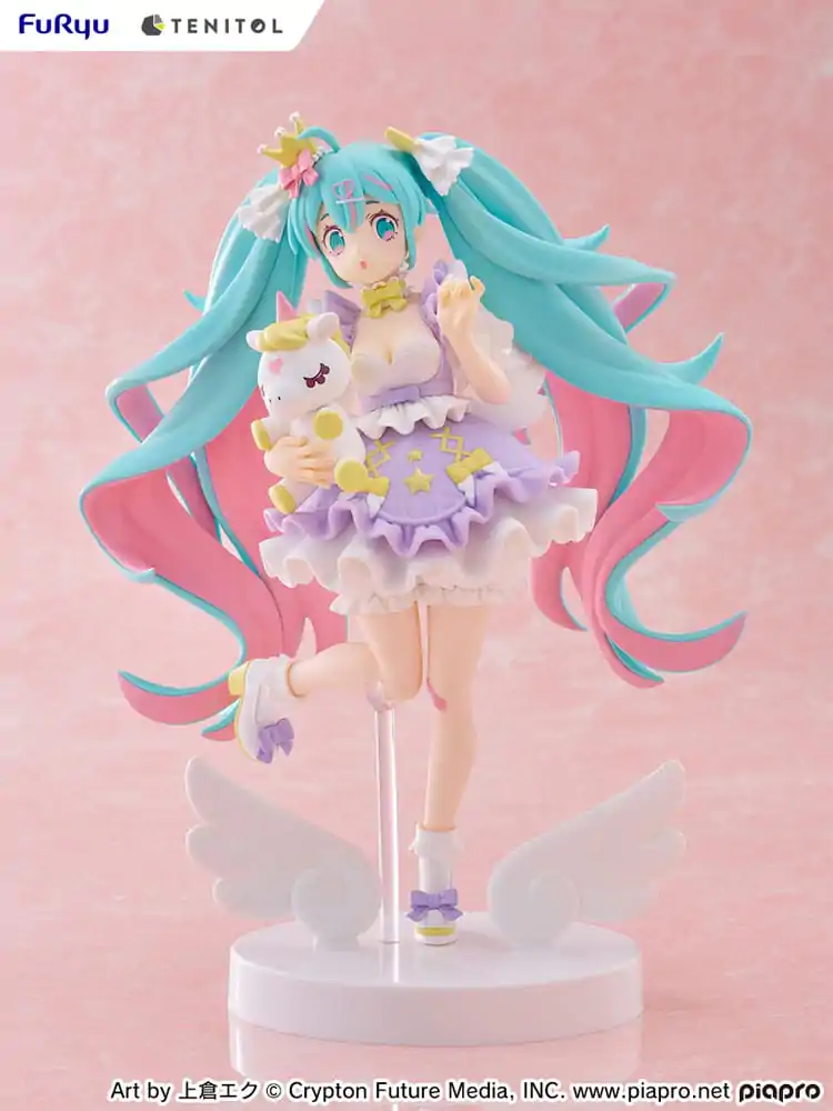 Hatsune Miku Tenitol PVC Soška Hatsune Miku Yumekawa Princess Lavender Ver. 21 cm produktová fotografia