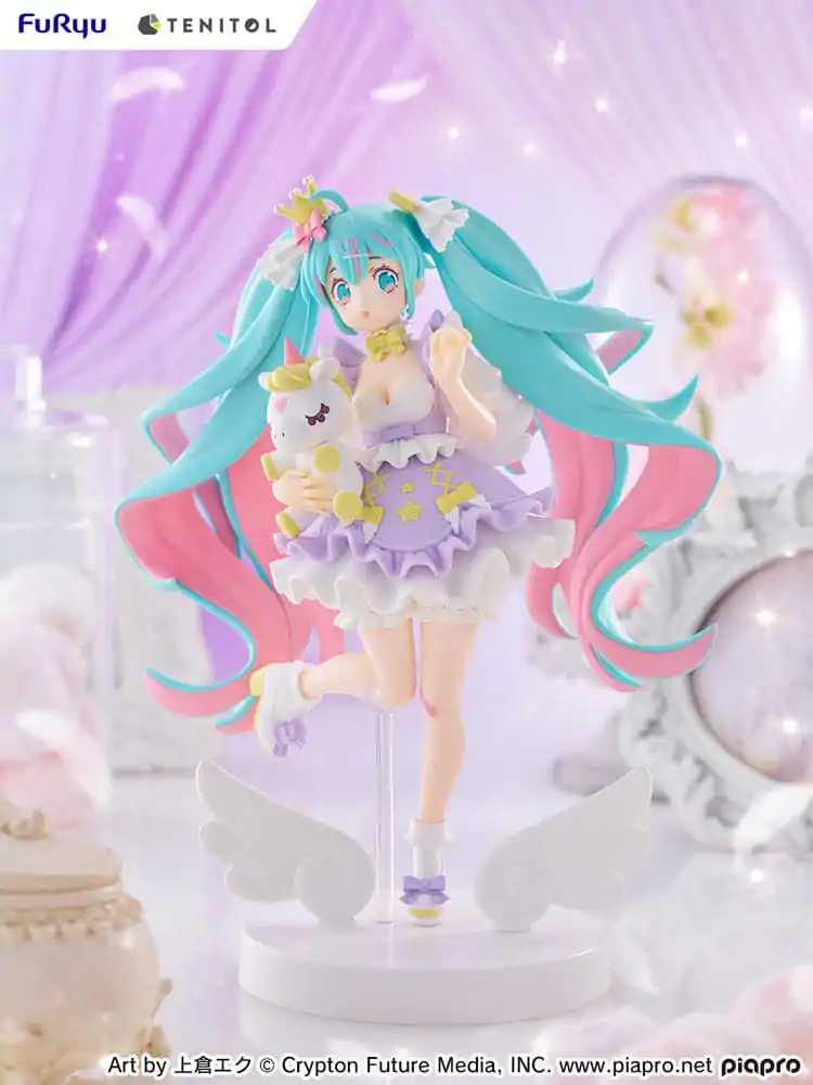 Hatsune Miku Tenitol PVC Soška Hatsune Miku Yumekawa Princess Lavender Ver. 21 cm produktová fotografia