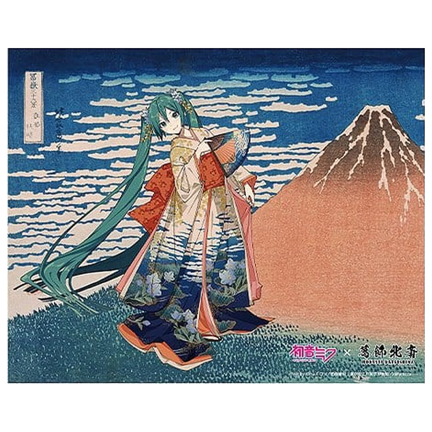 Hatsune Miku x Katsushika Hokusai iXima Plátno Umenie The Great Wave off Kanagawa/Fine Wind, Clear Morning 27 x 22 cm produktová fotografia