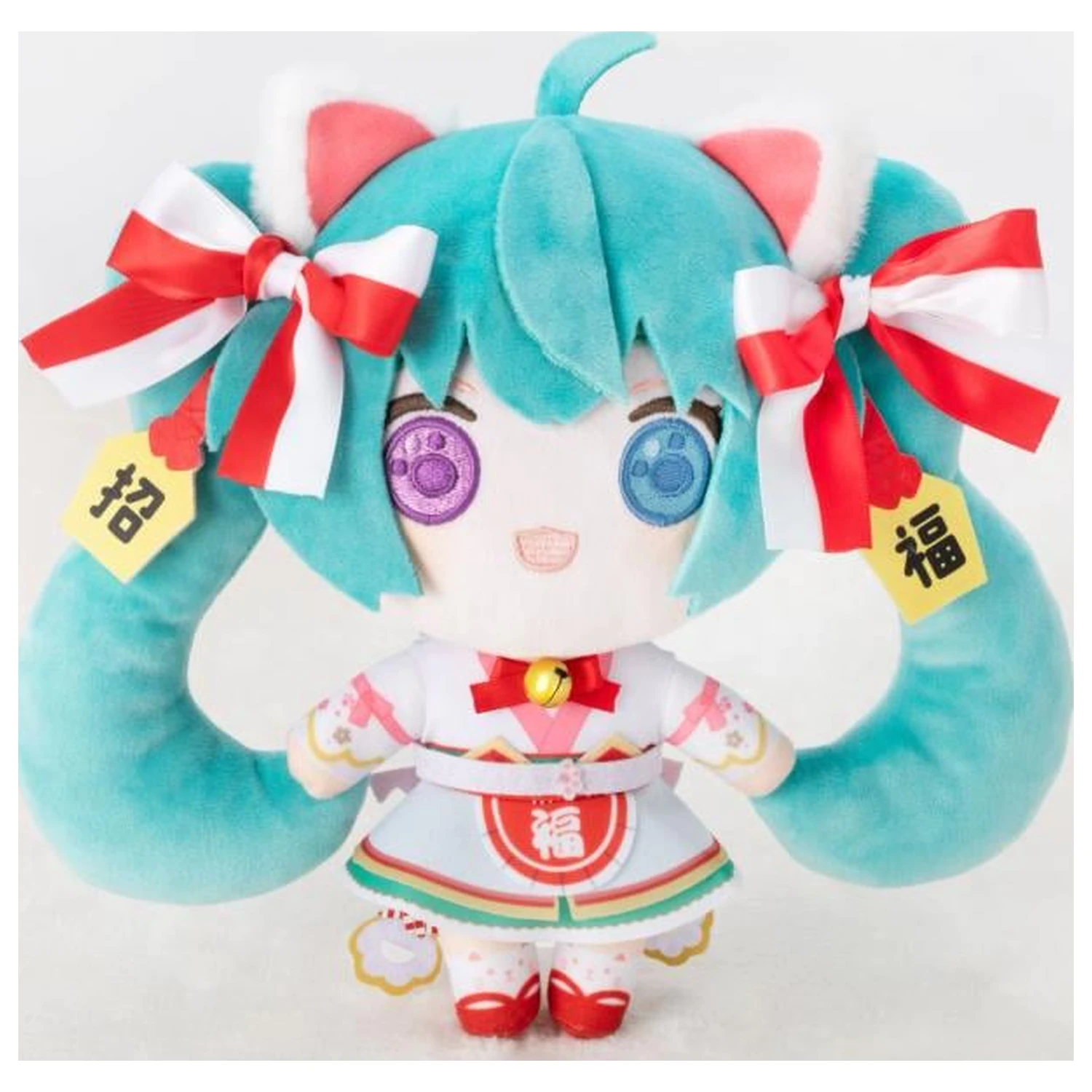Hatsune Miku x Maneki-Neko White Cat Plyšová hračka 22cm produktová fotografia