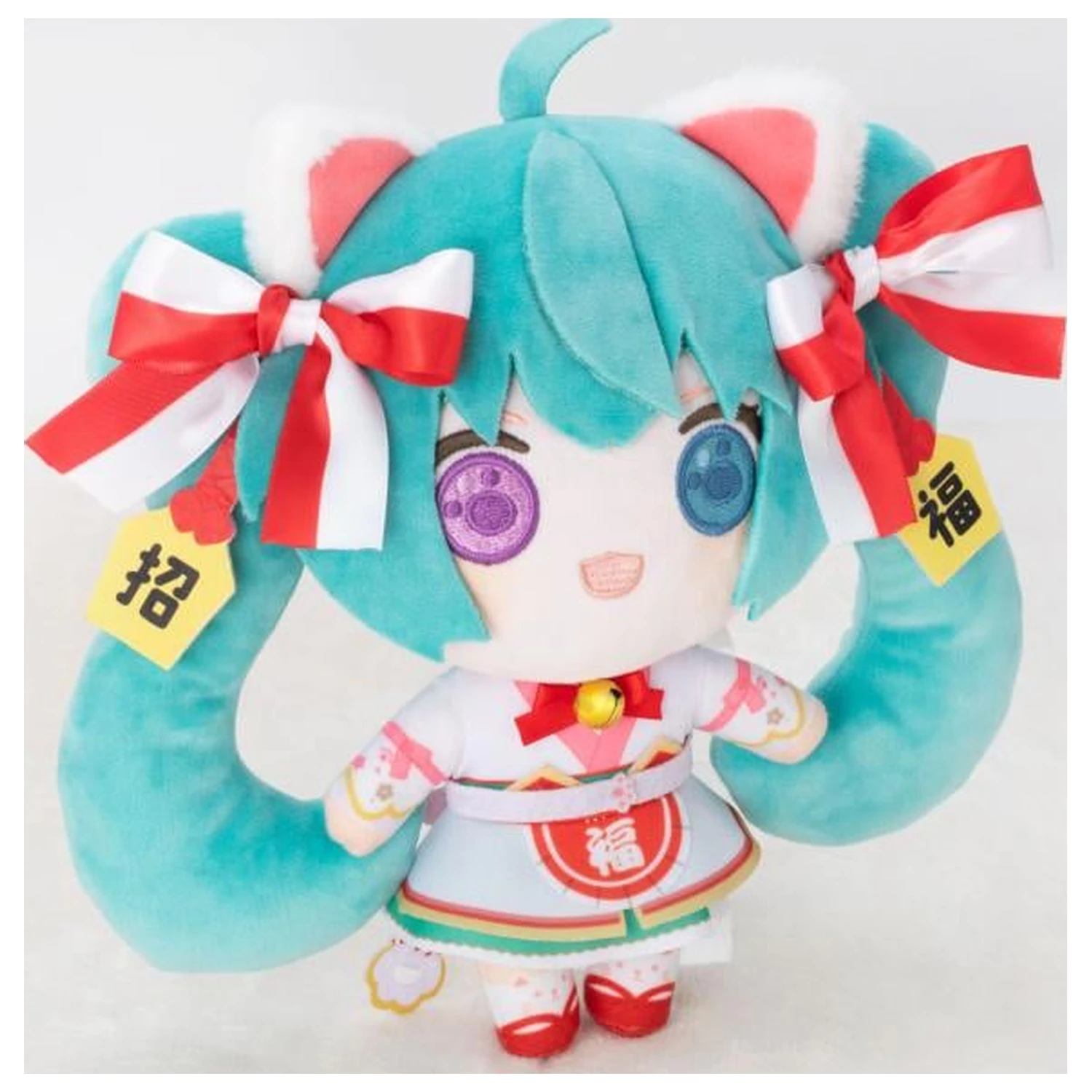 Hatsune Miku x Maneki-Neko White Cat Plyšová hračka 22cm produktová fotografia