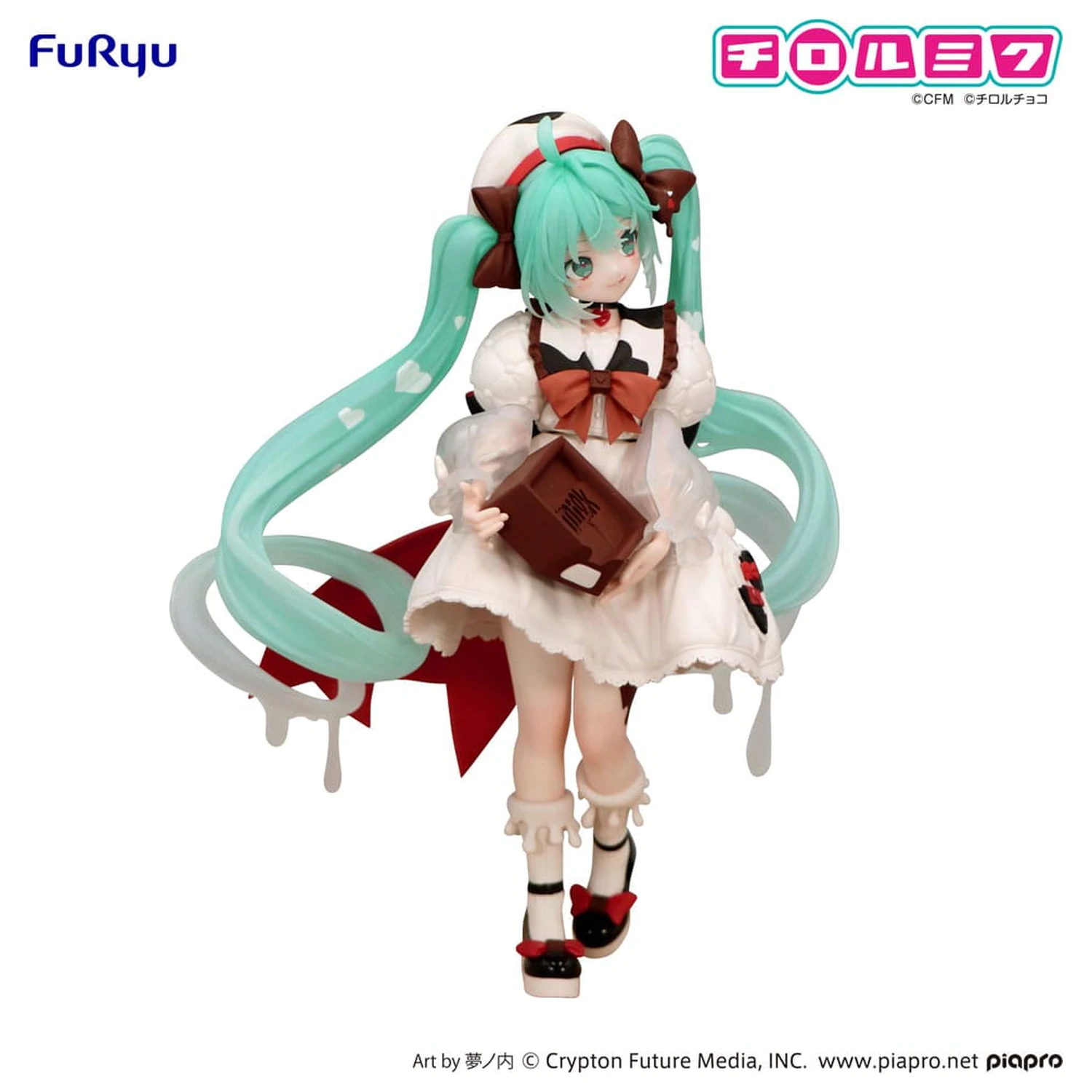Hatsune Miku x Tirol Choco Trio-Try-iT PVC socha Hatsune Miku Milk Ver. 18 cm produktová fotografia
